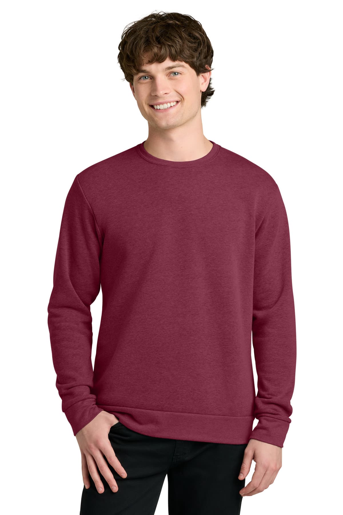 Next Level Apparel ® Adult Malibu Crewneck Sweatshirt — Heather Cardinal