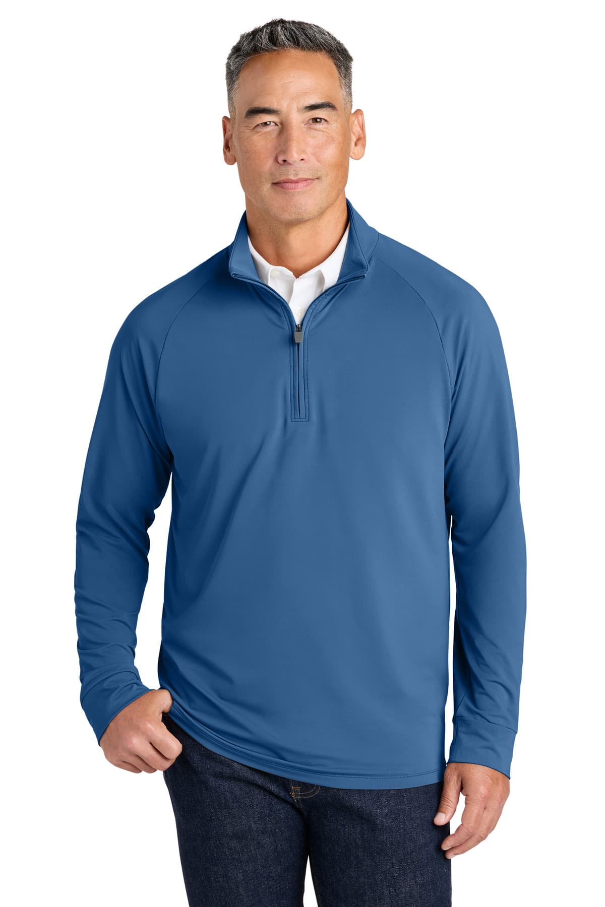 Brooks Brothers ® Luxe Performance 1/4-Zip — Charter Blue