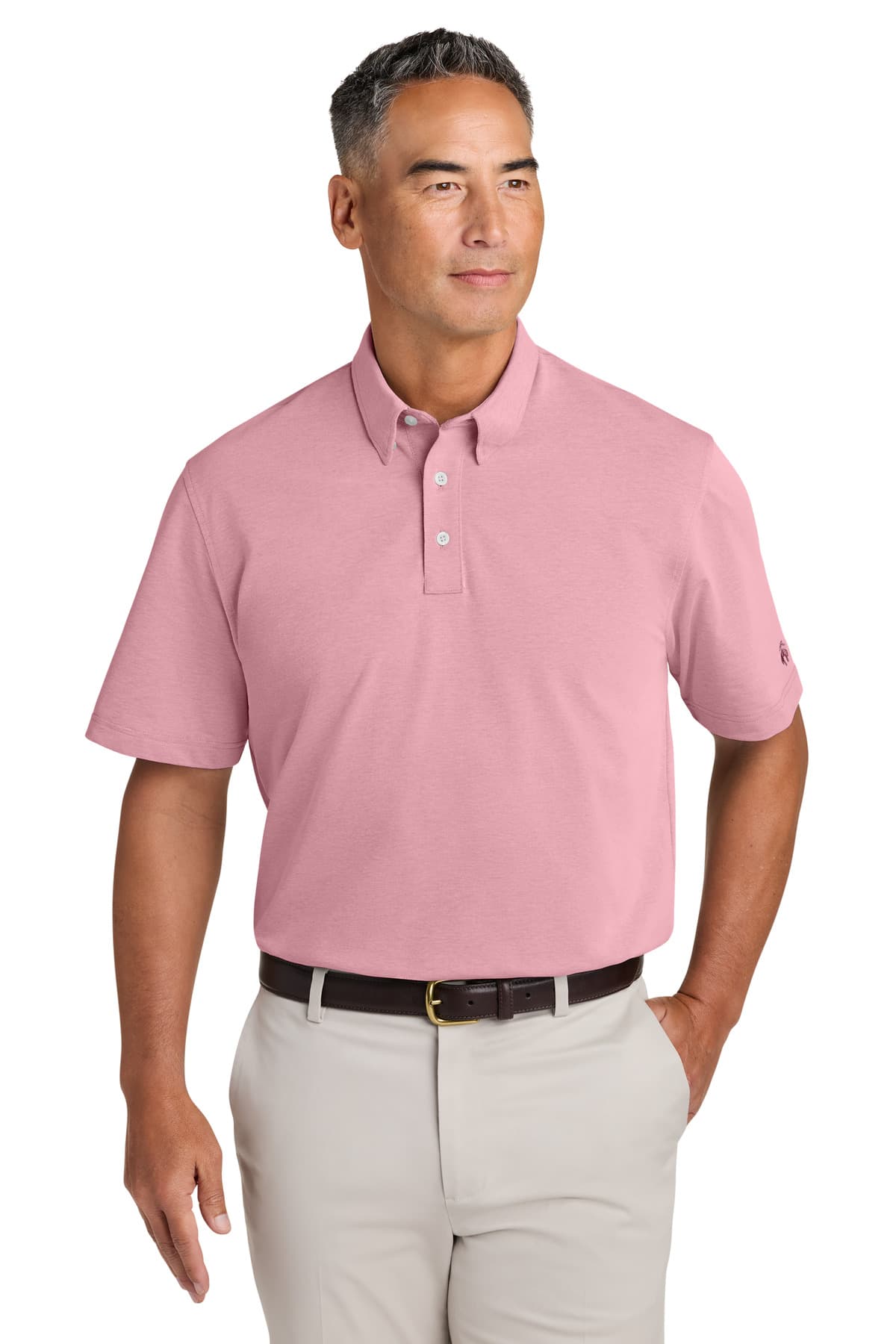 Brooks Brothers ® Pinpoint Pique Dress Polo — Crimson End On End