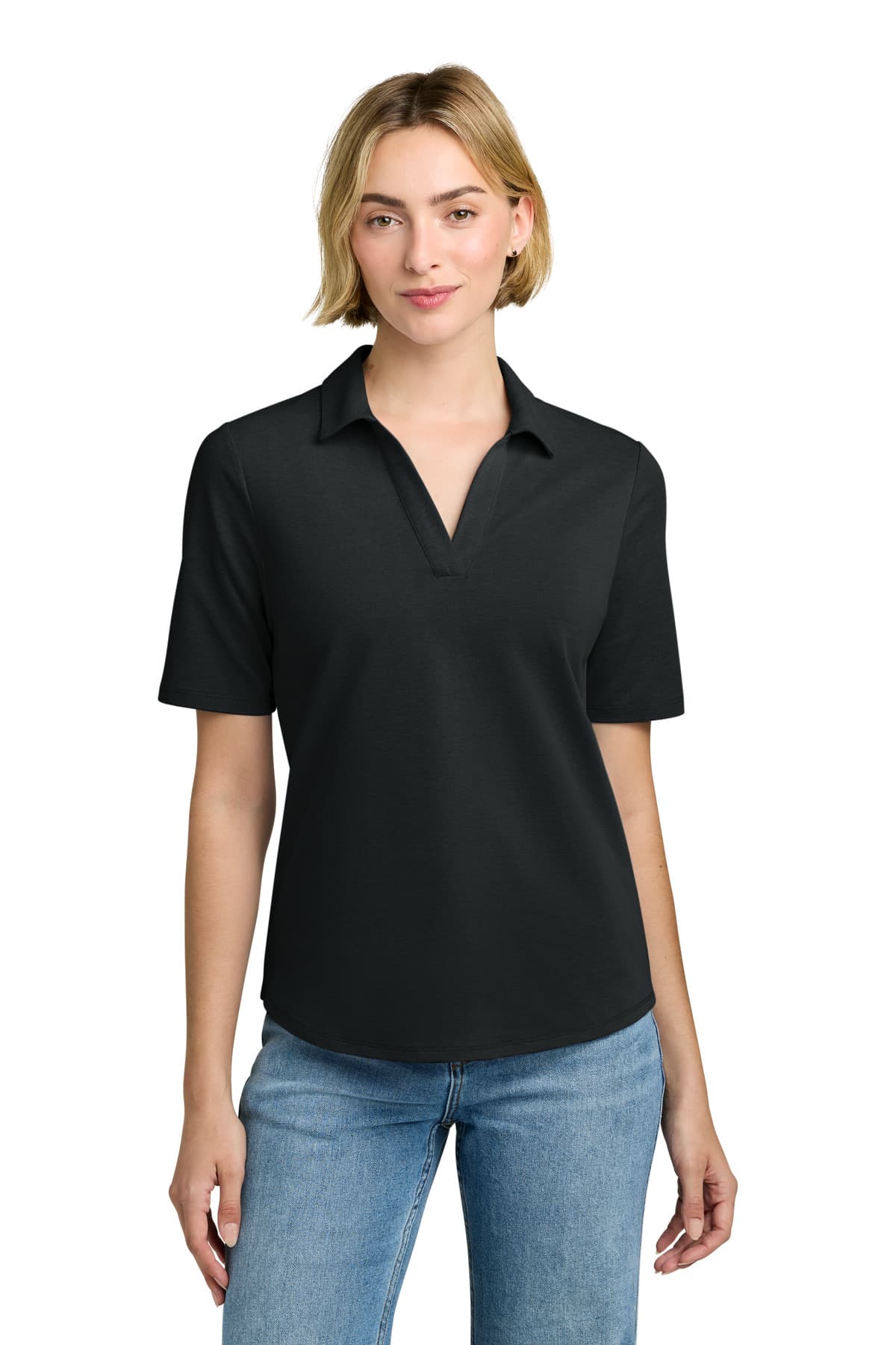 Brooks Brothers ® Women's Pinpoint Pique Polo — Deep Black