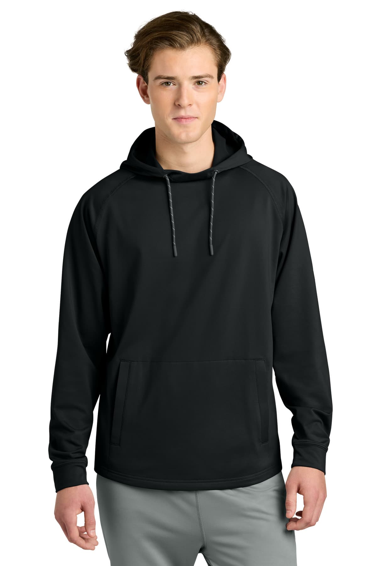 Richardson Charge Performance Fleece Long Sleeve Hoodie — Black