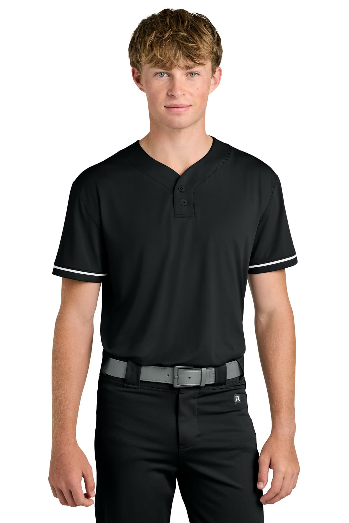 Richardson Select 2-Button Baseball Jersey — Black