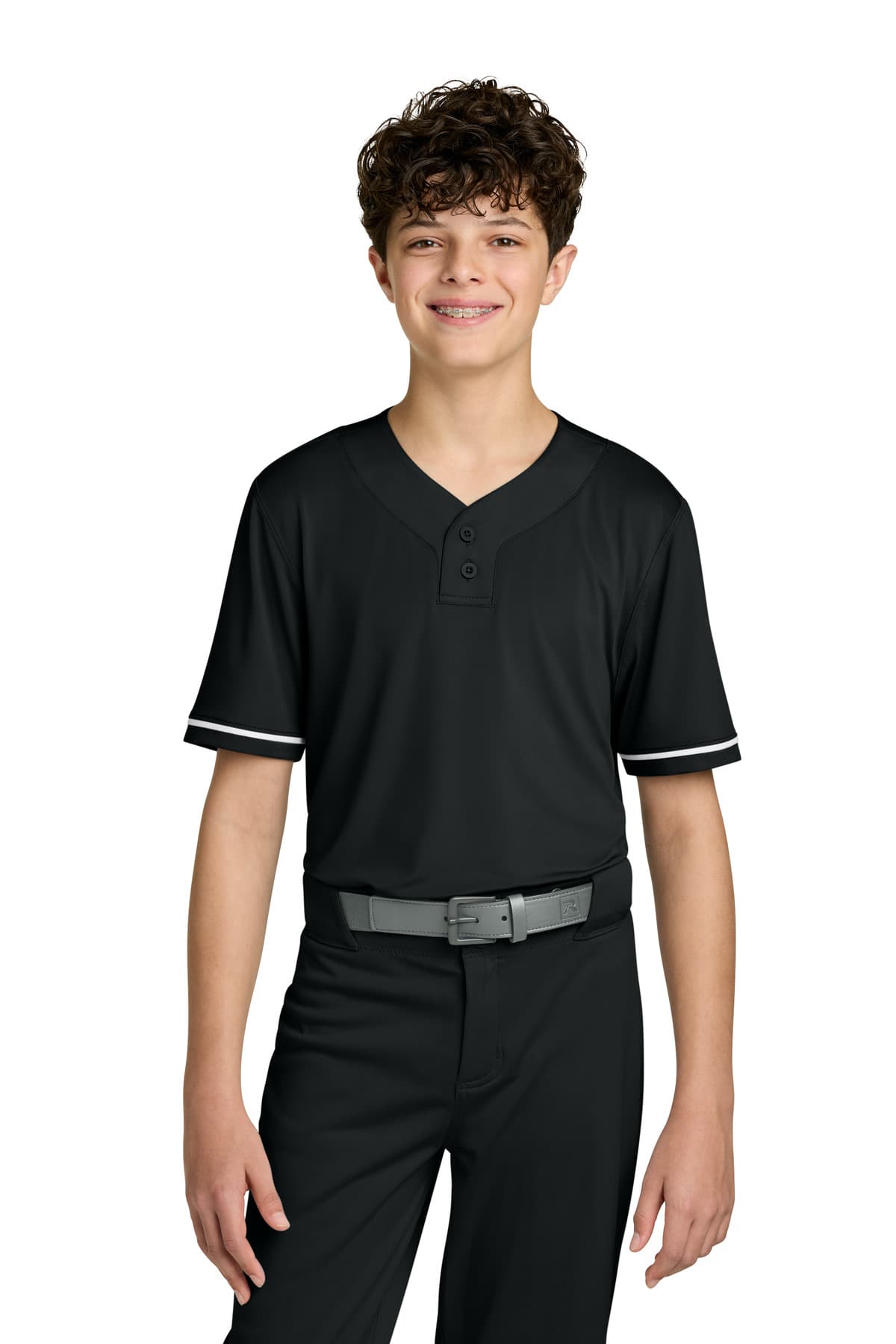 Richardson Youth Select 2-Button Baseball Jersey — Black