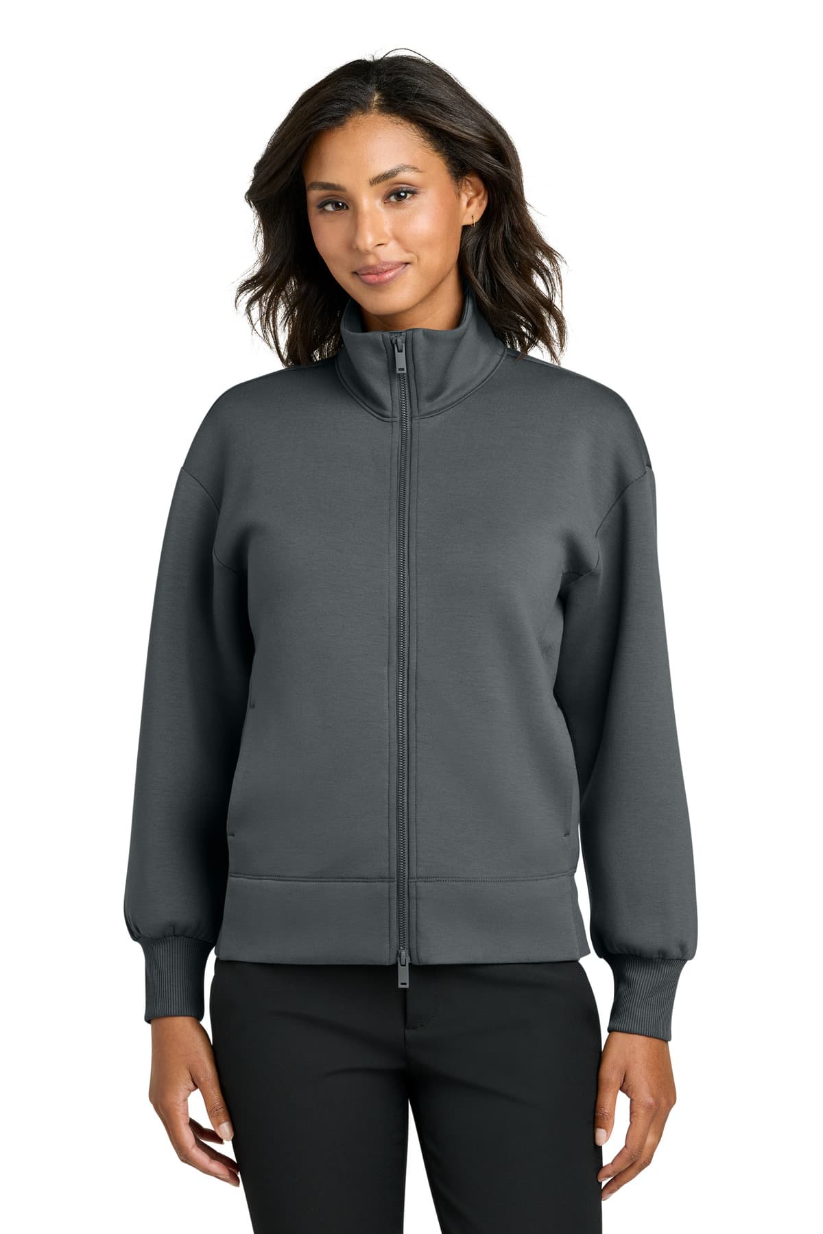 Mercer+Mettle ® Women's Soft Spacer Full-Zip — Storm Grey