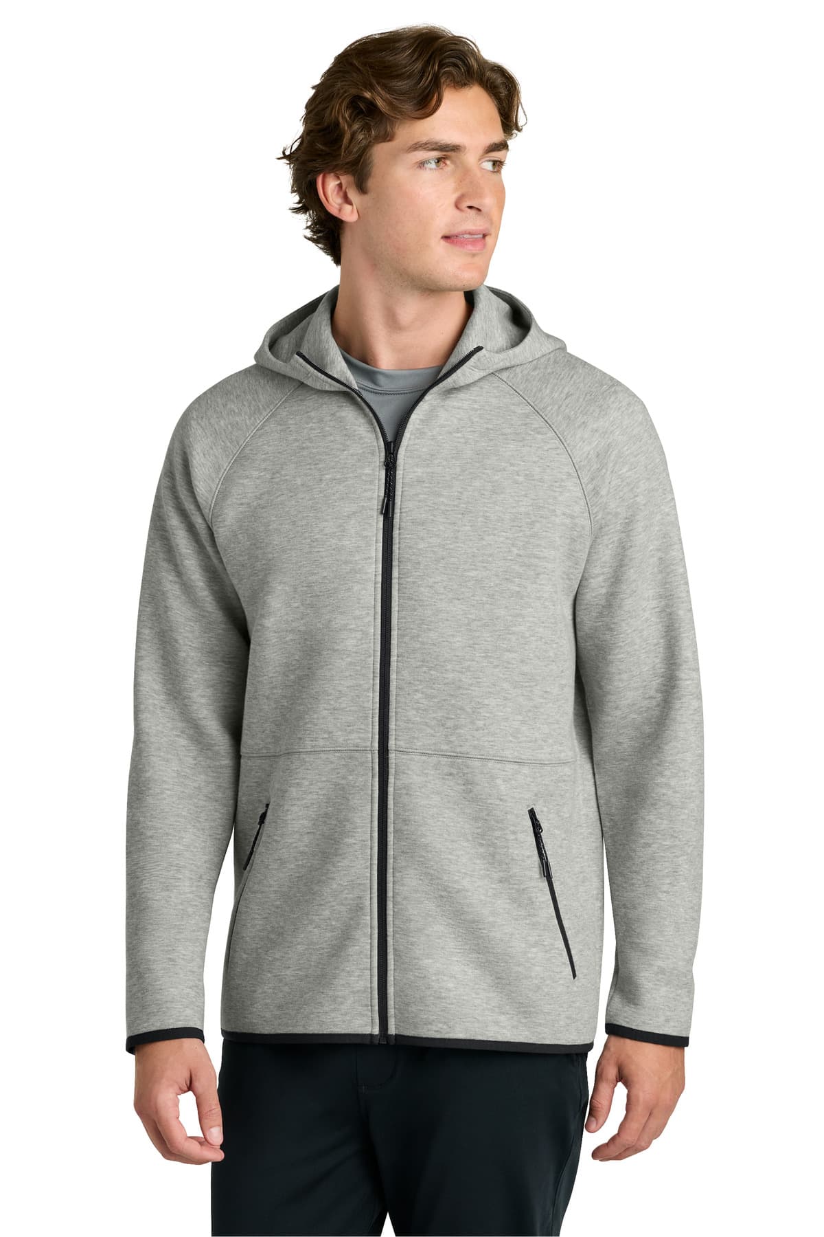 Sport-Tek ® Phenom Full-Zip Hoodie — Athletic Heather