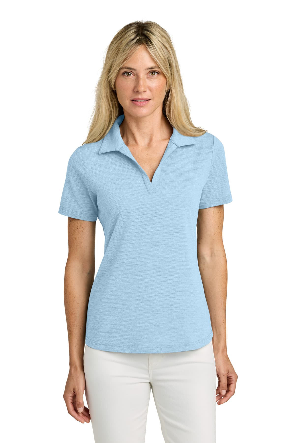 TravisMathew Women's Onward Polo — Airy Blue Heather