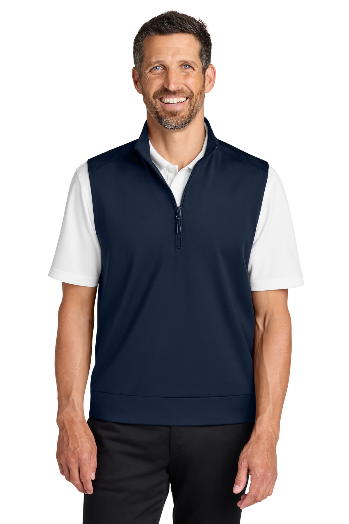 Port Authority ® C-FREE ® Double Knit 1/4-Zip Vest — True Navy