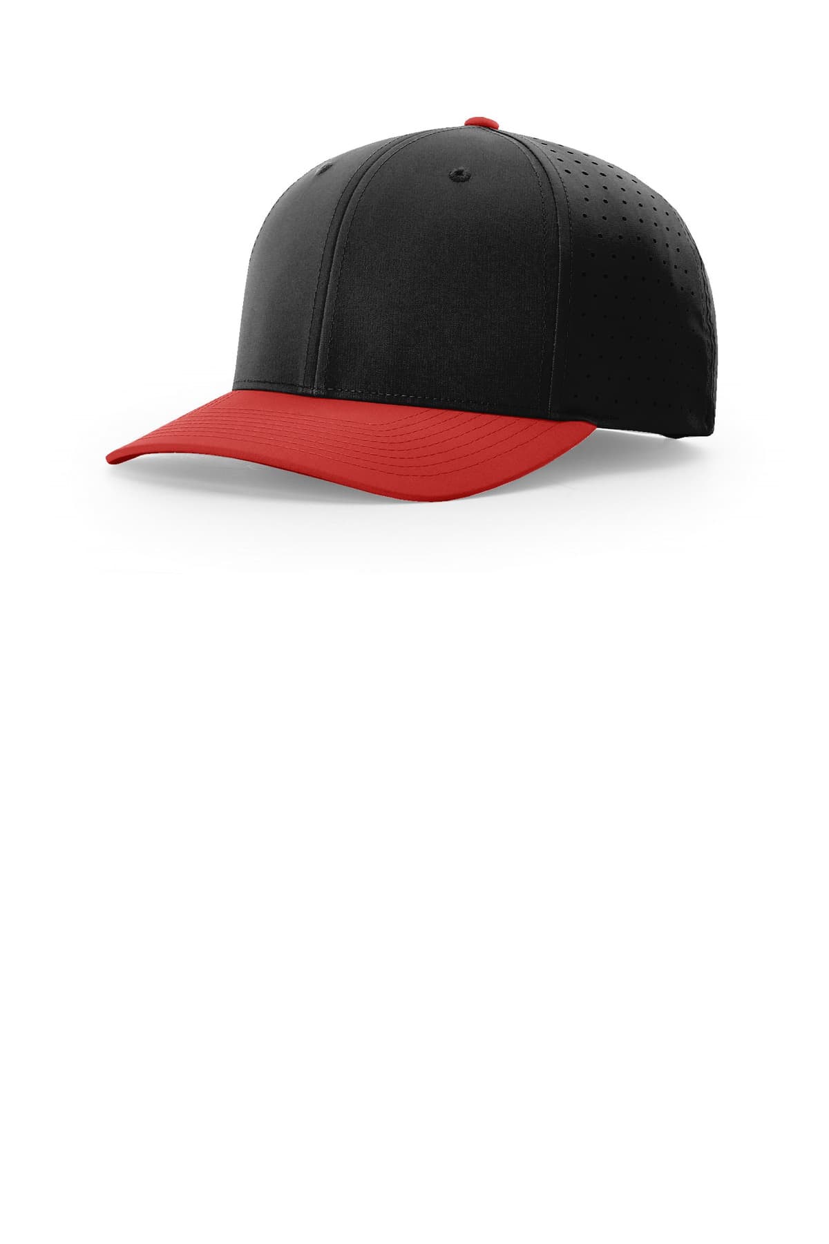 Richardson Laser Perf R-Flex Snapback — Black/ Black/ Red