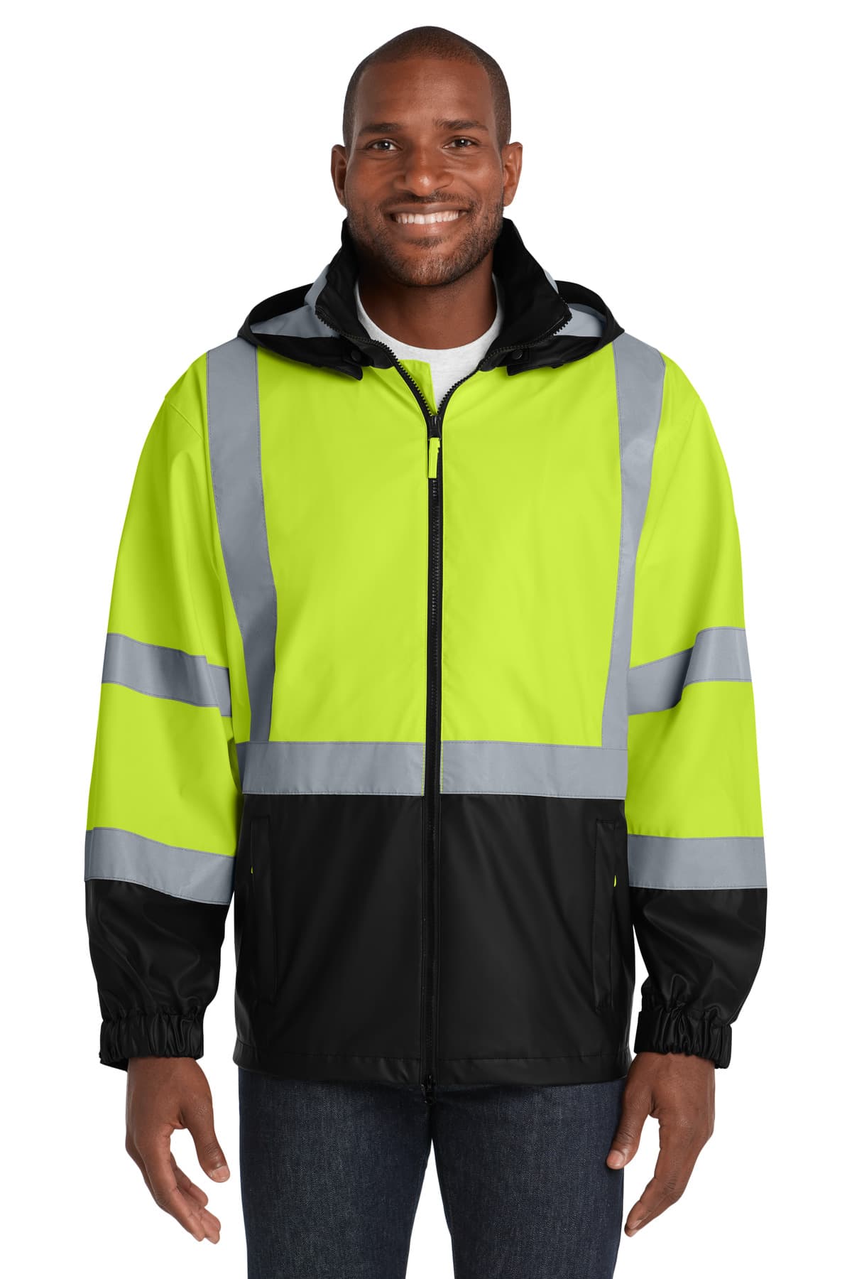 CornerStone ® - ANSI 107 Class 3 Safety Windbreaker — Safety Yellow/ Black