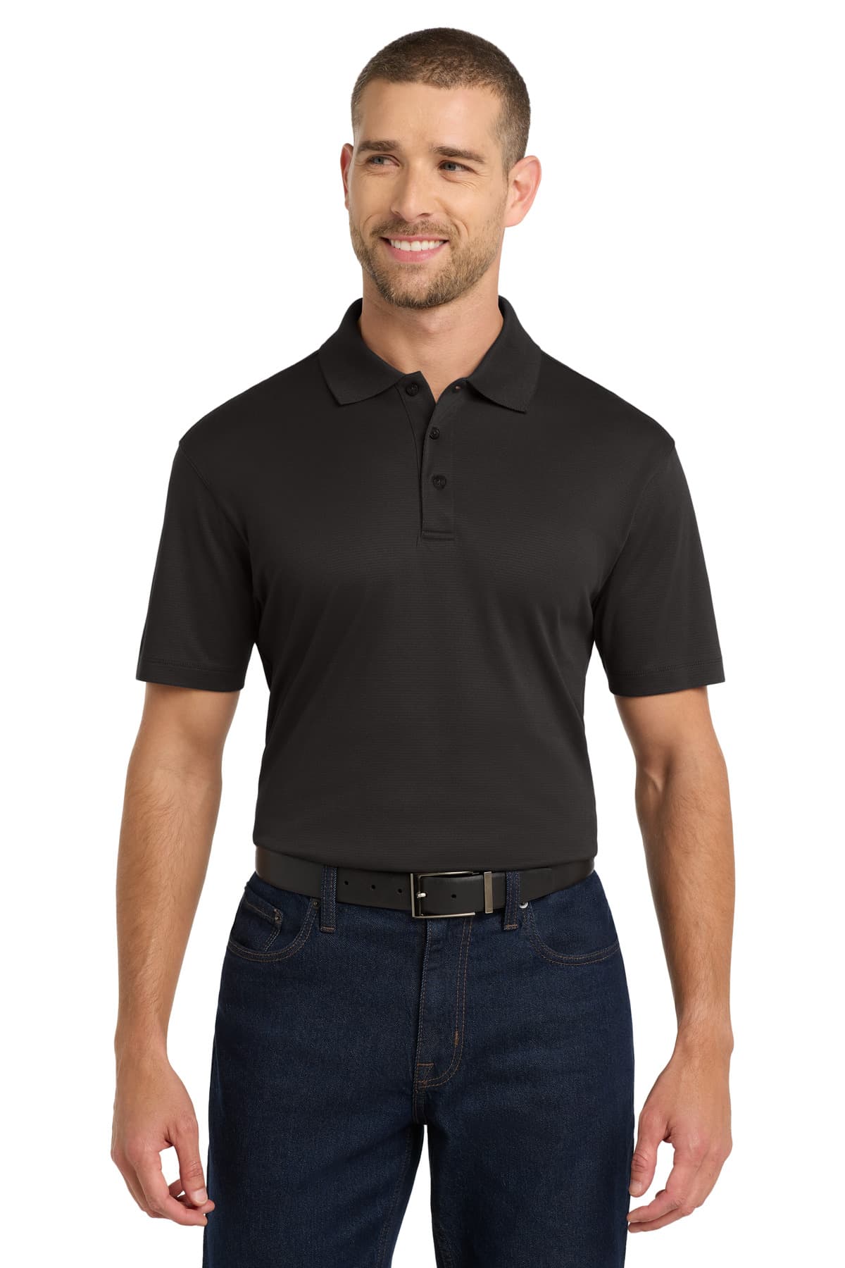 Port Authority ® Rapid Dry  Mesh Polo — Black