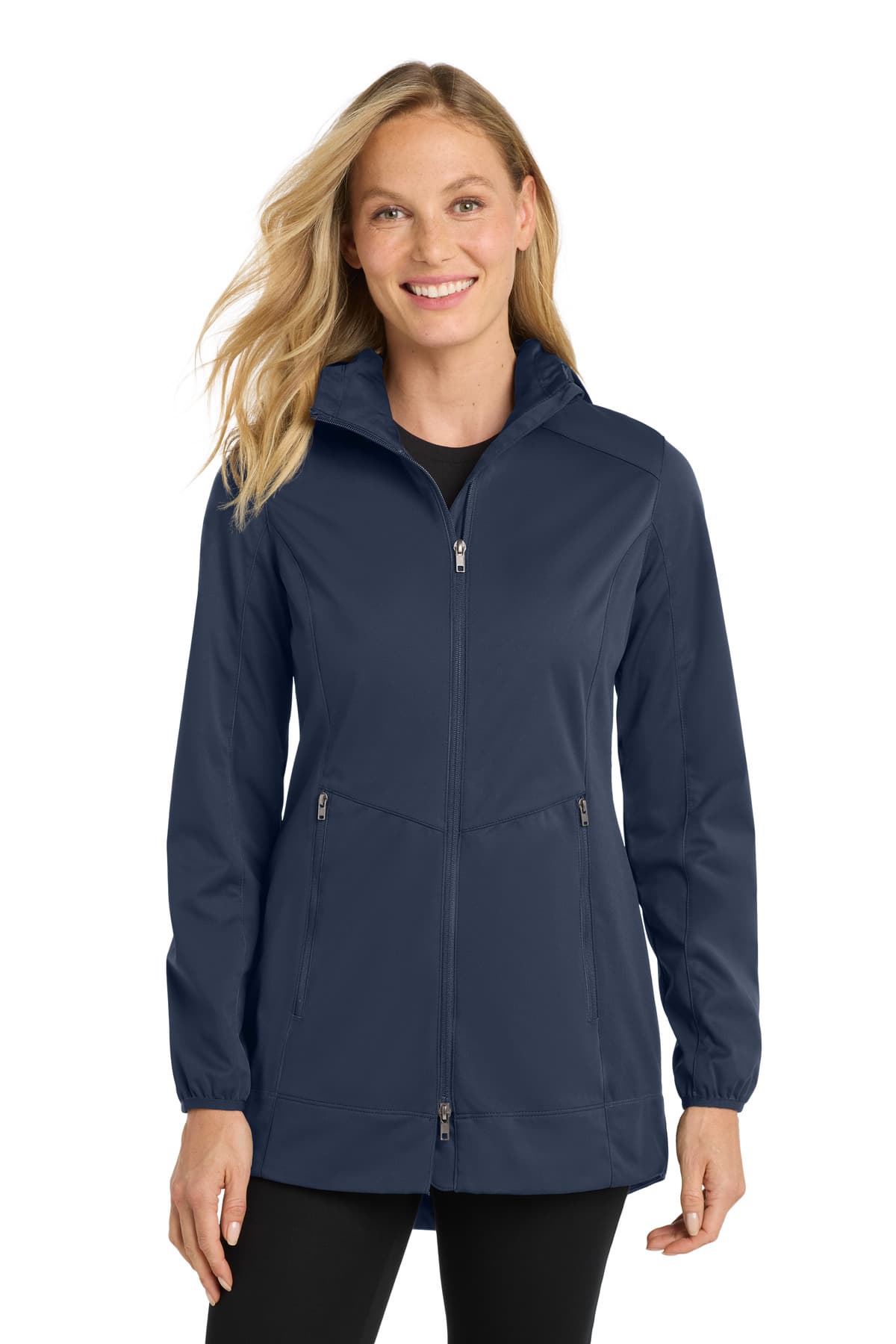 Port Authority ® Women's Active Hooded Soft Shell Jacket — Dress Blue Navy