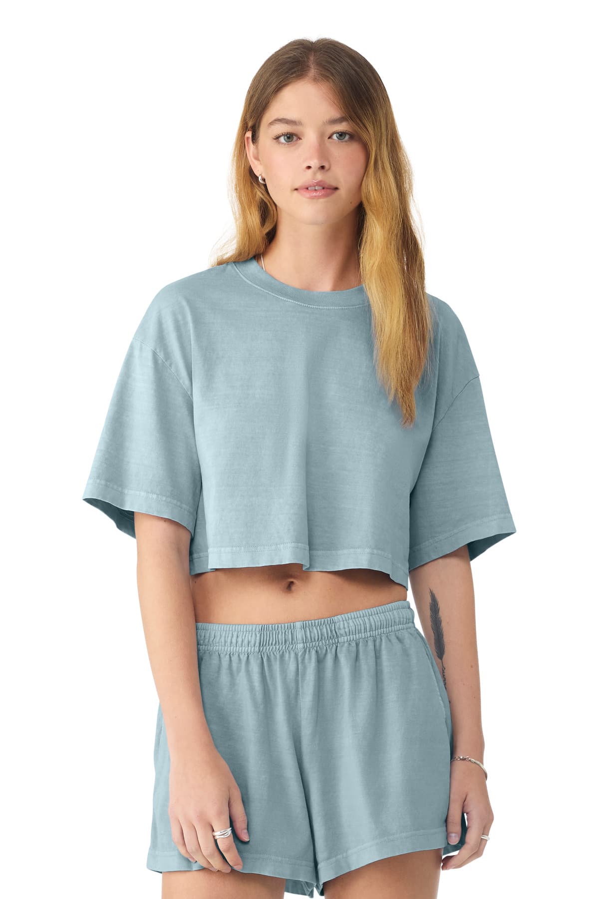 BELLA+CANVAS ® Women's Heavyweight Garment-Dyed Cropped Tee