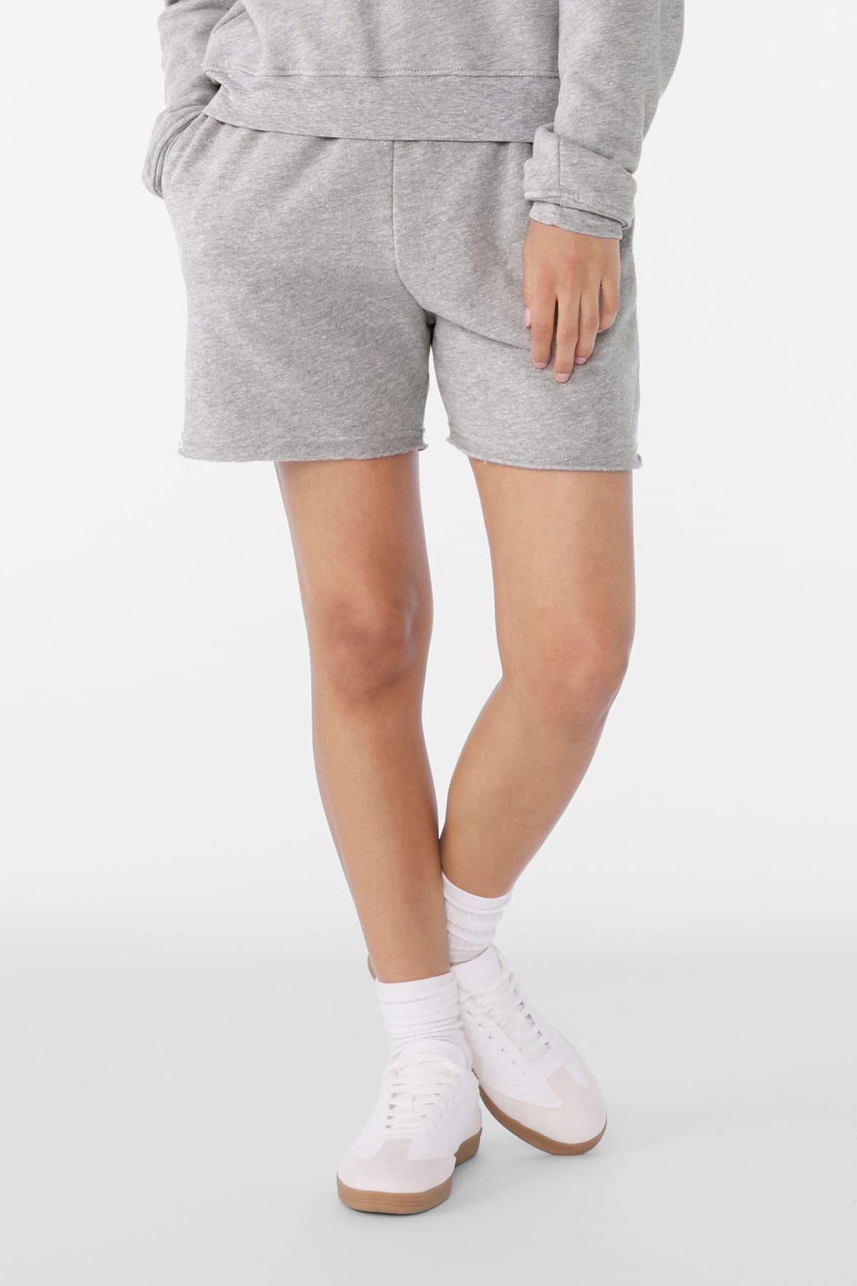 BELLA+CANVAS ® Women's Cutoff Sweatshort — Athletic Heather
