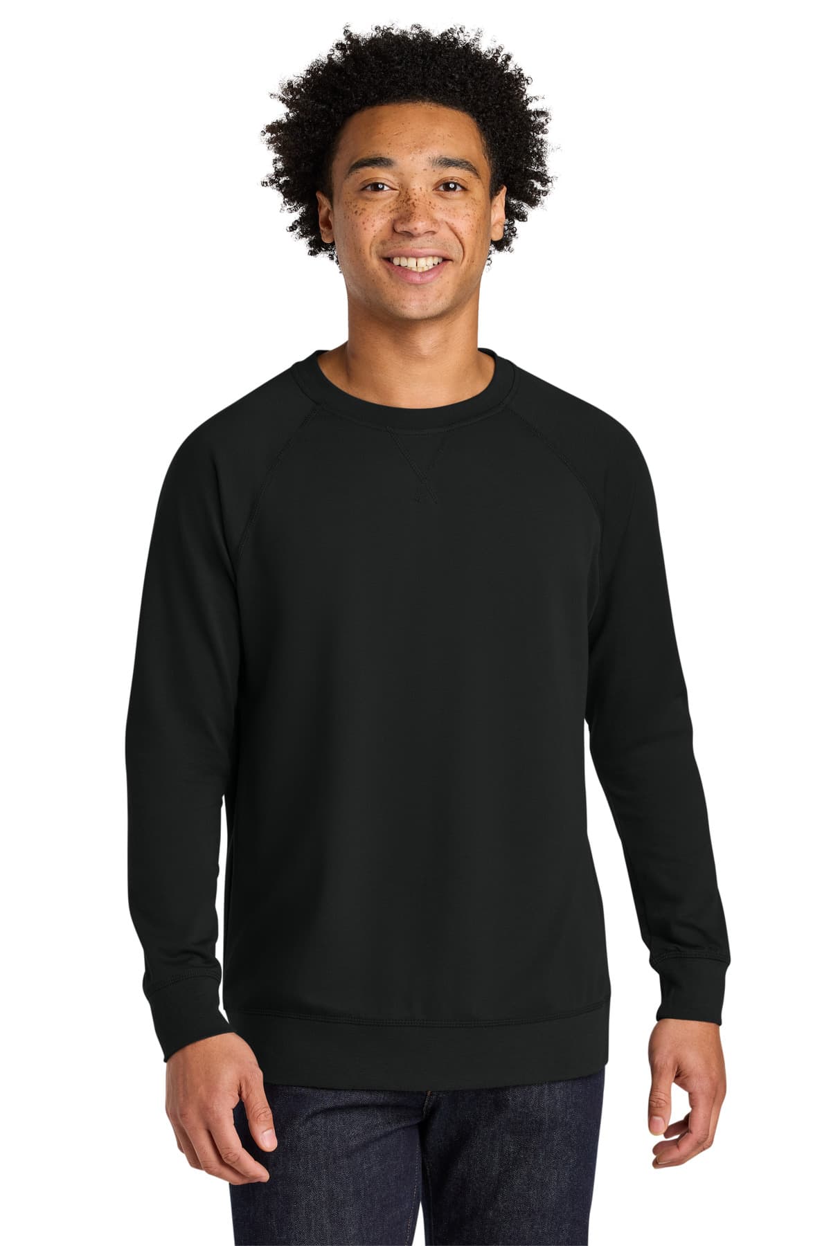 Next Level Apparel ® Laguna Raglan Sweatshirt — Black