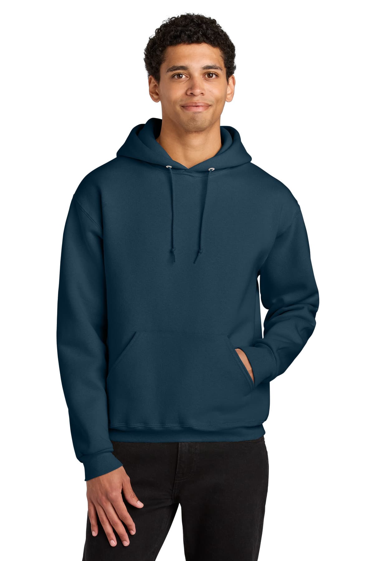 Jerzees Rugged  Unisex Hooded Sweatshirt — Washed Navy