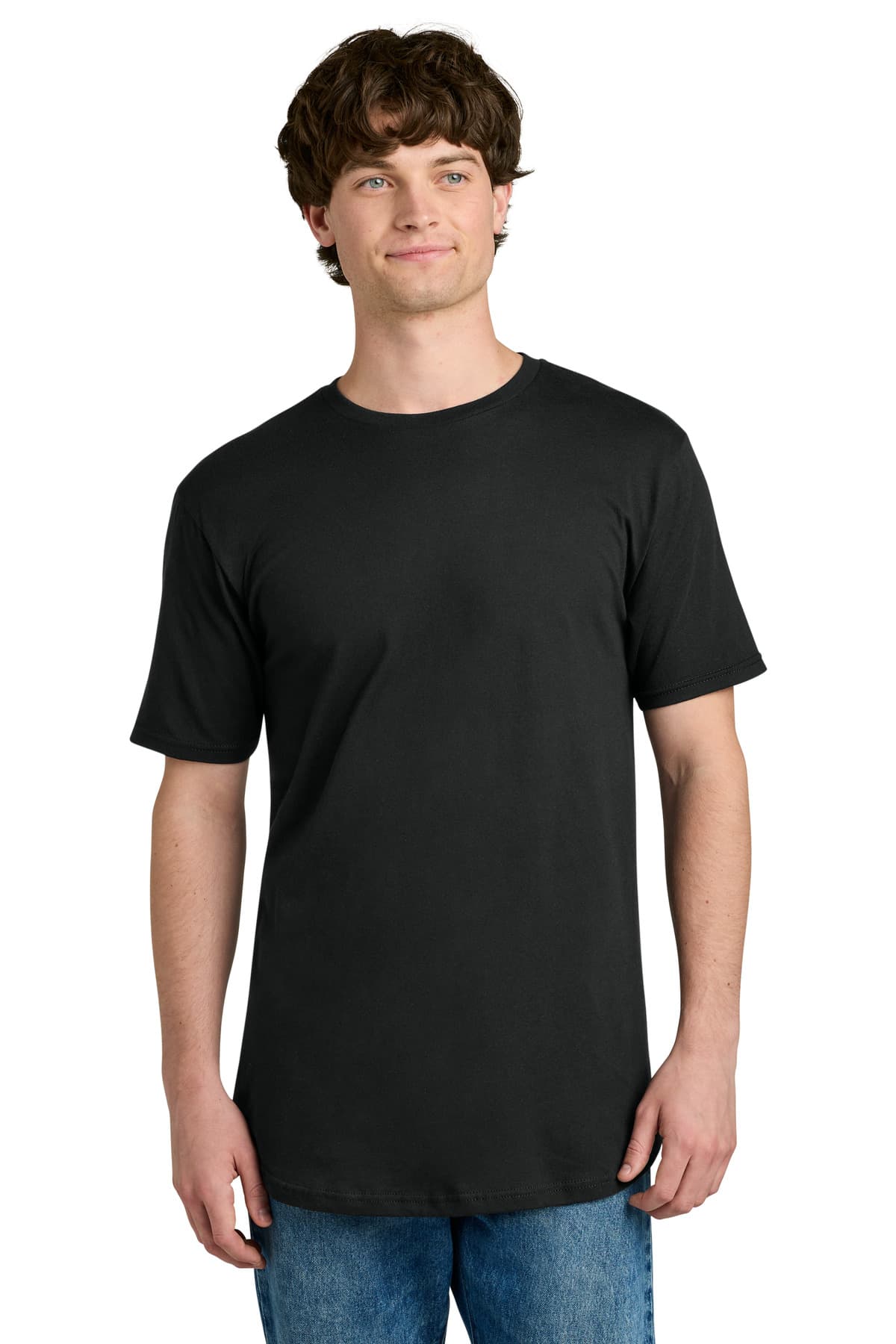 Next Level Apparel ® Cotton Long Body Tee — Black