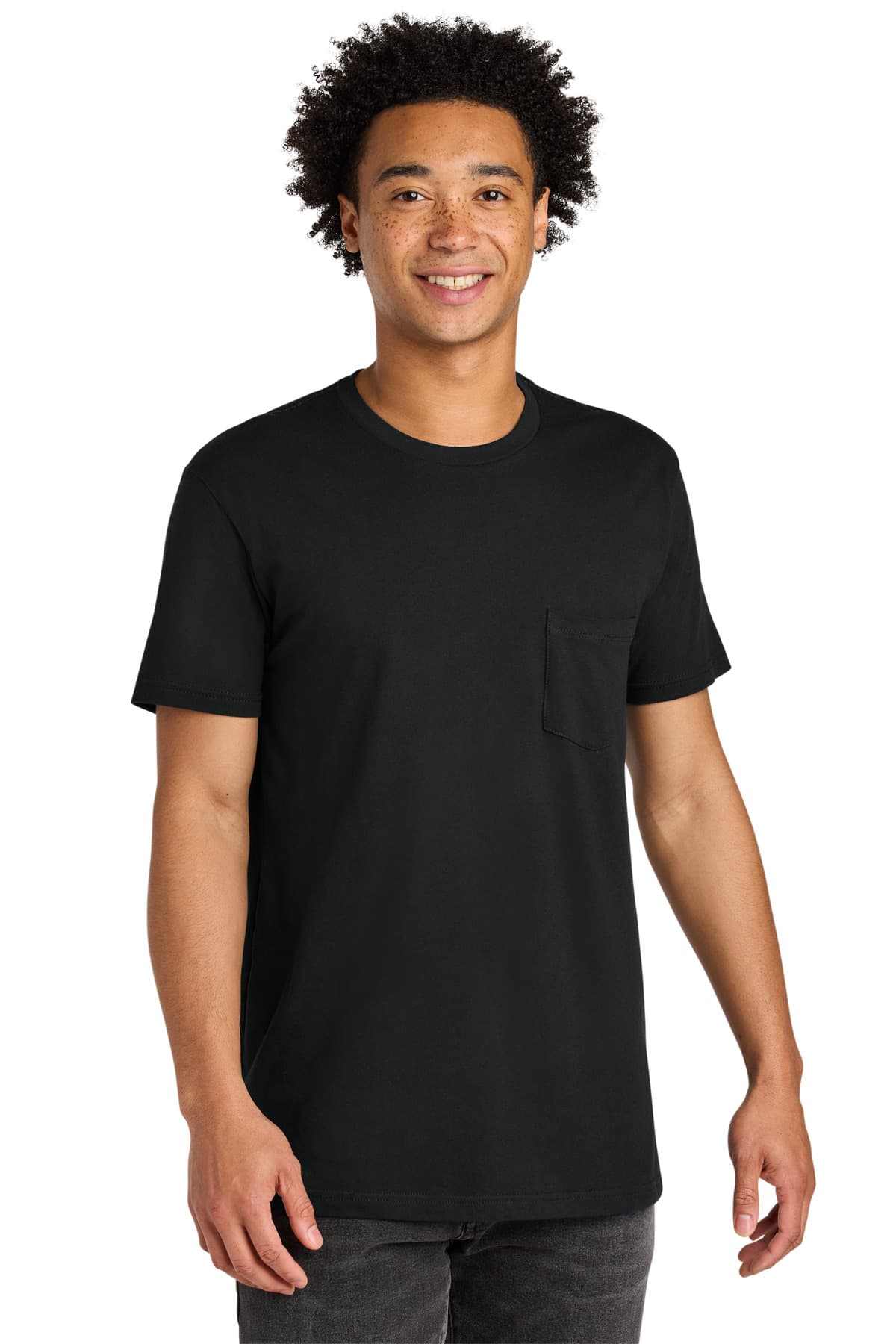 Next Level Apparel ® Cotton Pocket Tee — Black