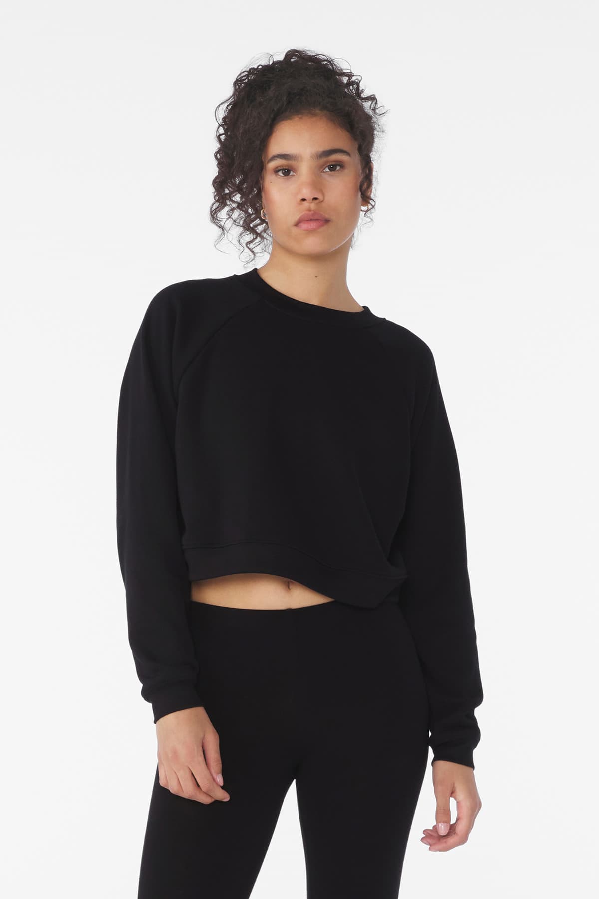 BELLA+CANVAS ® Women's Raglan Pullover Sponge Fleece — Black