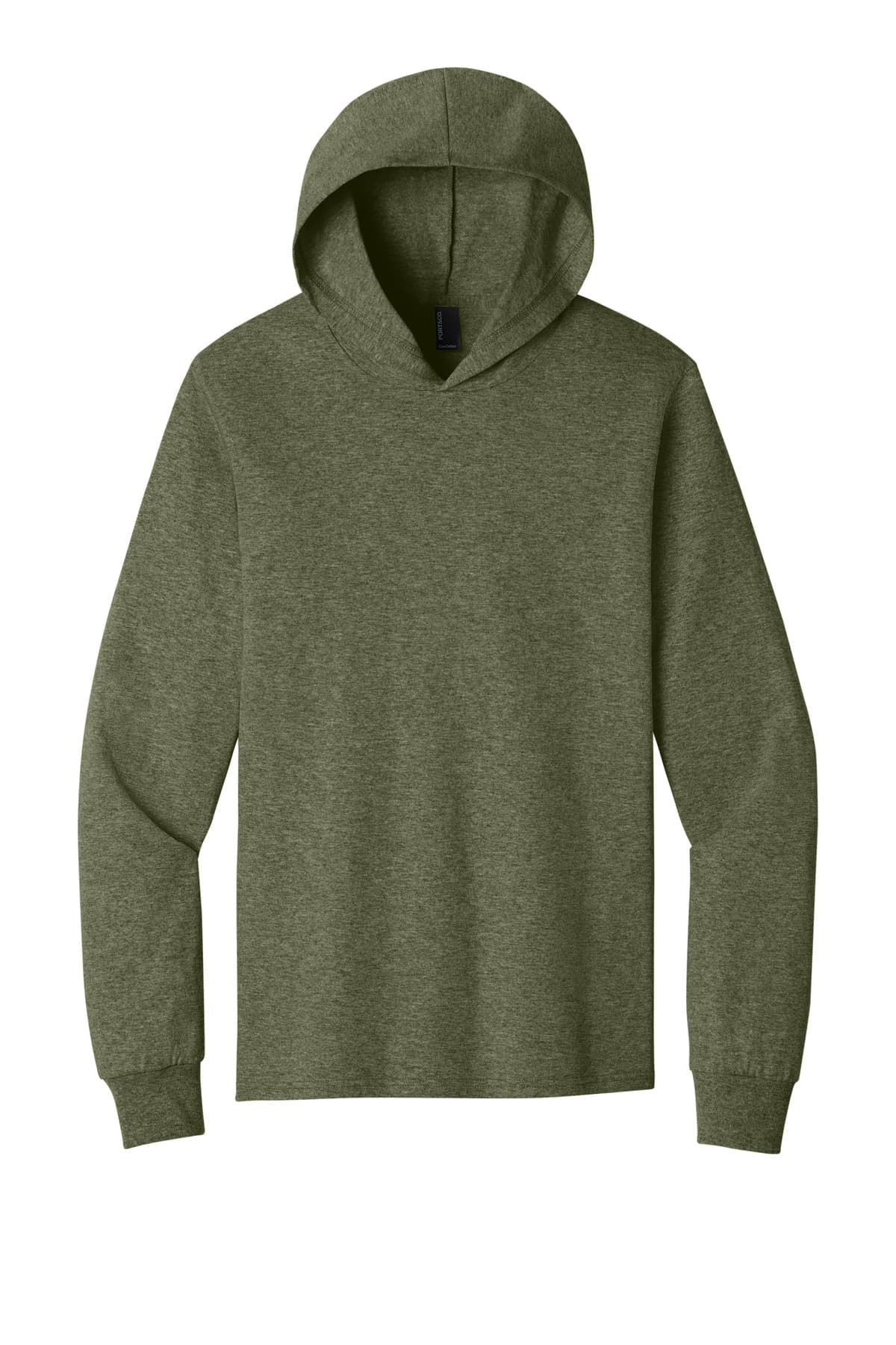 Port & Co  Core Cotton Pullover Hooded Tee — Olive Drab Green Heather