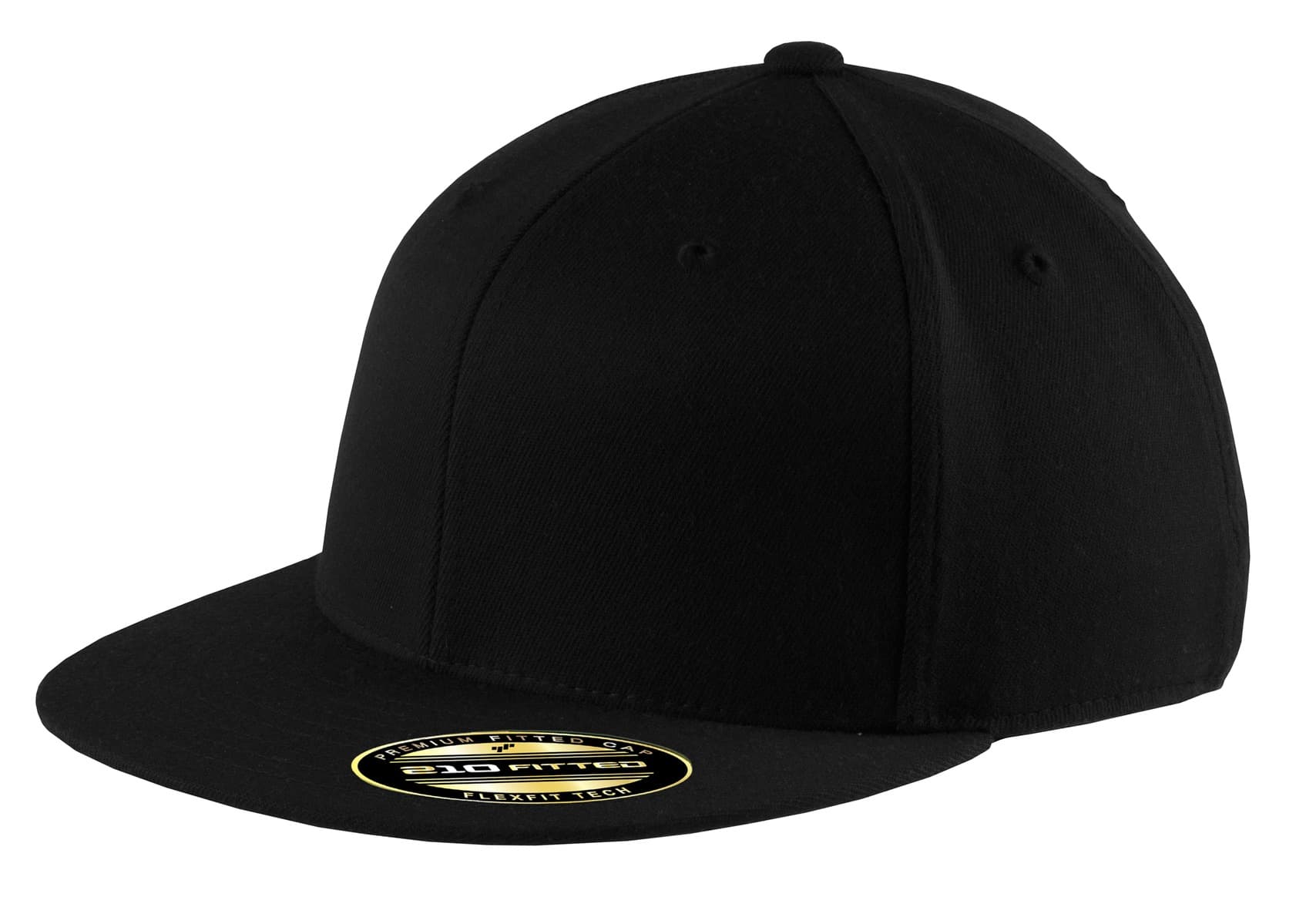 Port Authority ® Flexfit 210 ® Flat Bill Cap — Black