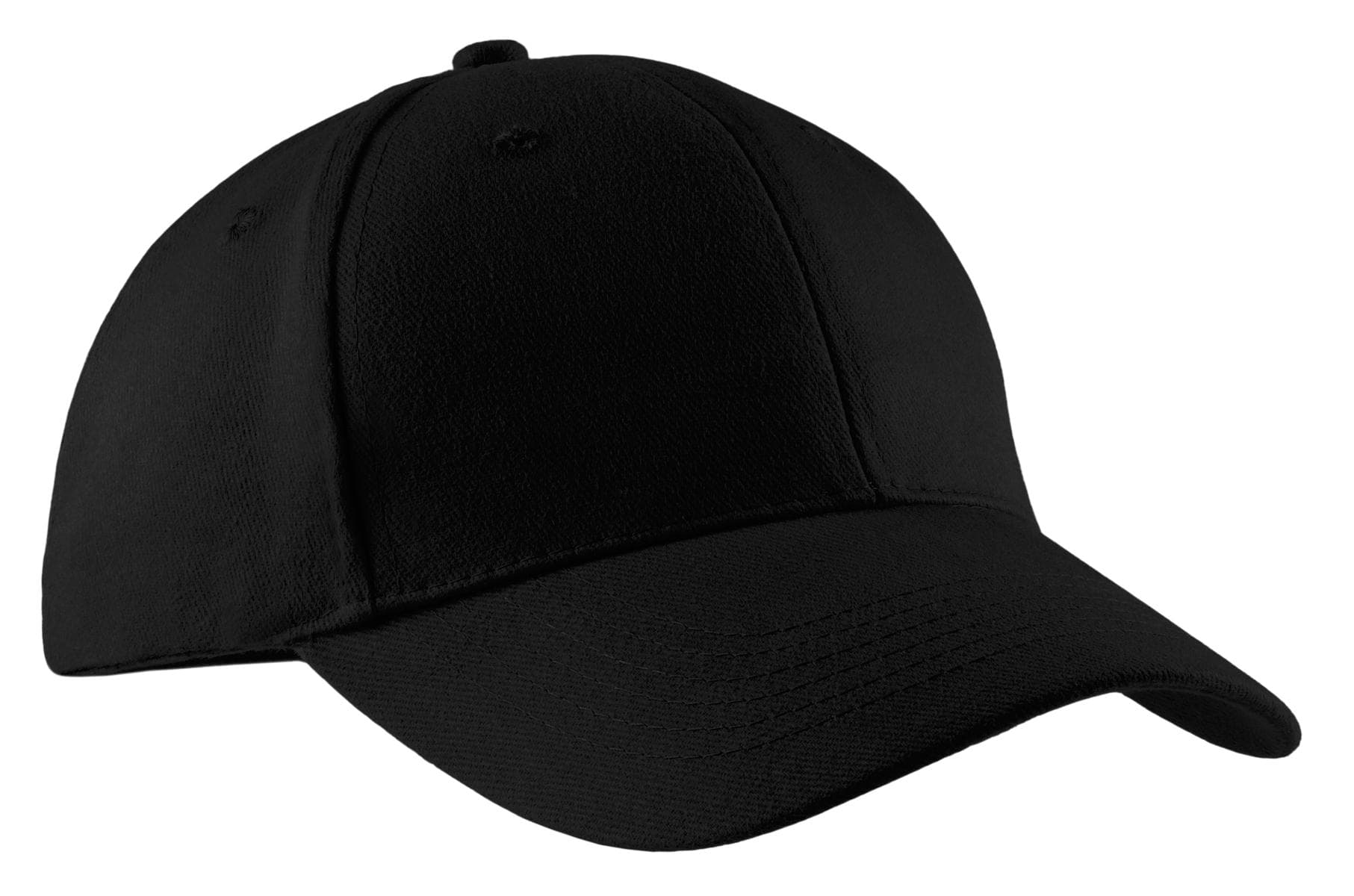 Port Authority ® Brushed Twill Cap — Black