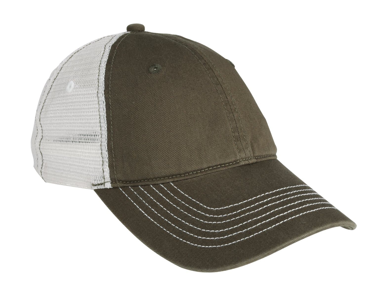 District ® Mesh Back Cap — Army/ White