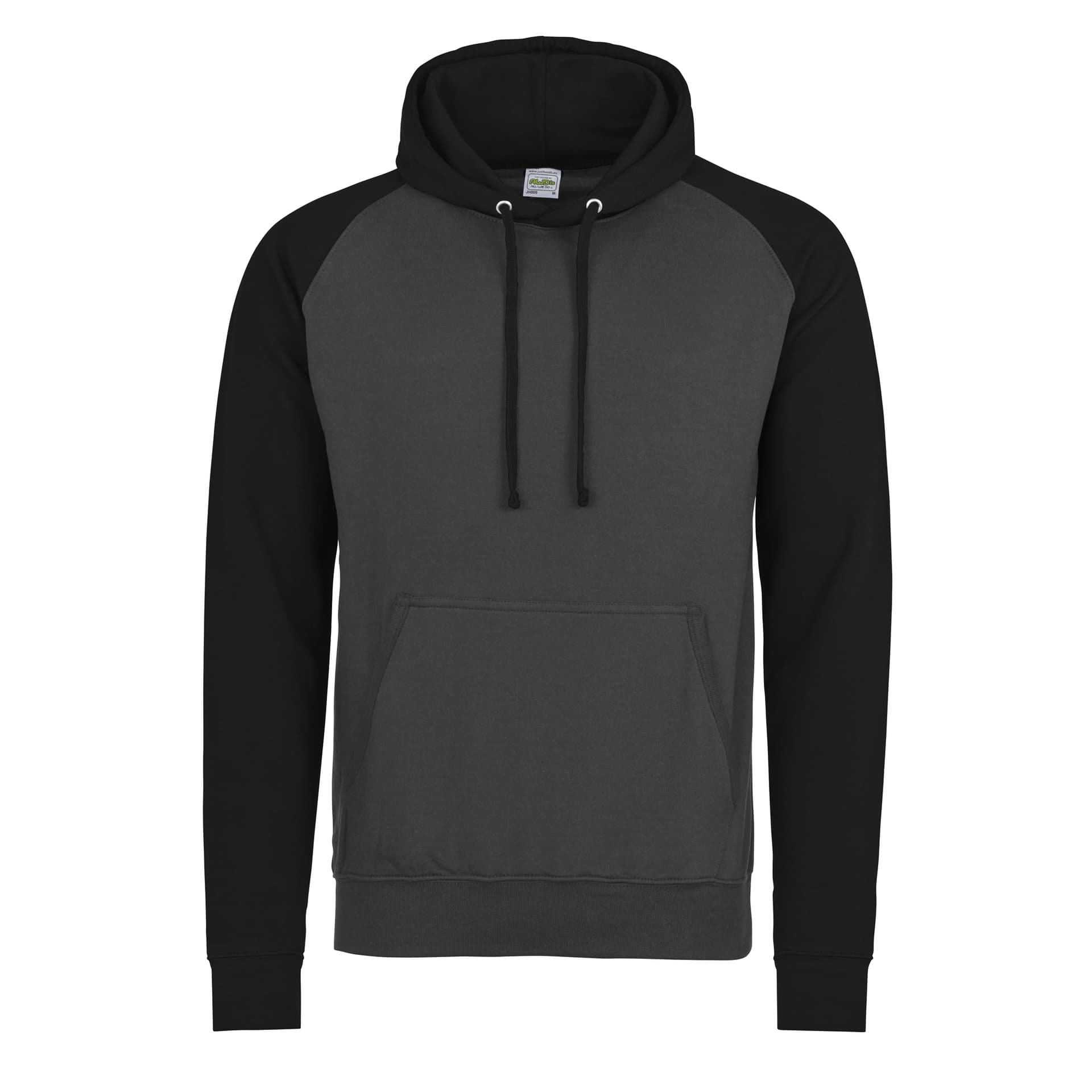 A4 Baseball Hoodie — CHARCOAL/JET BLACK