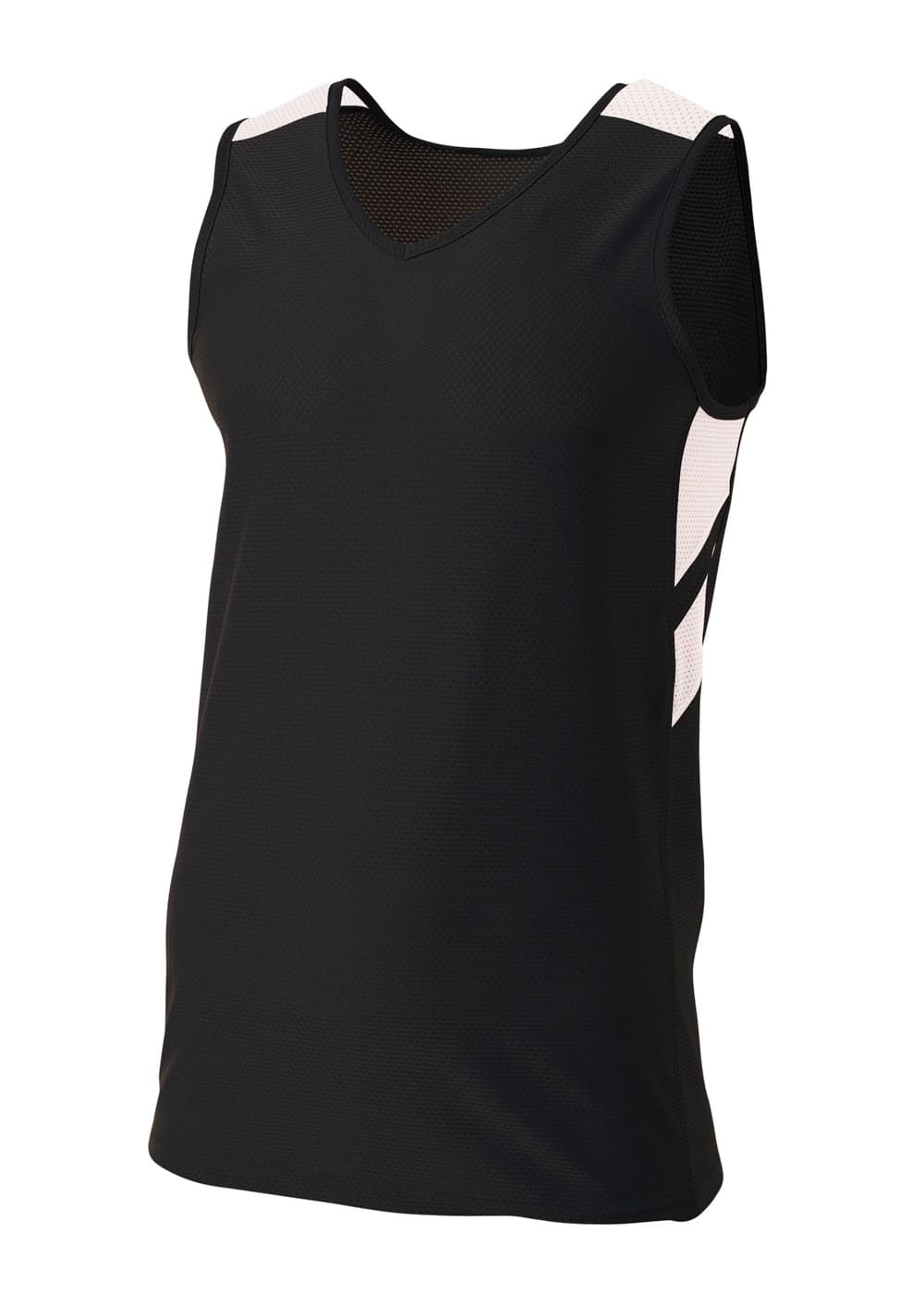A4 Fast Break Jersey — BLACK/WHITE