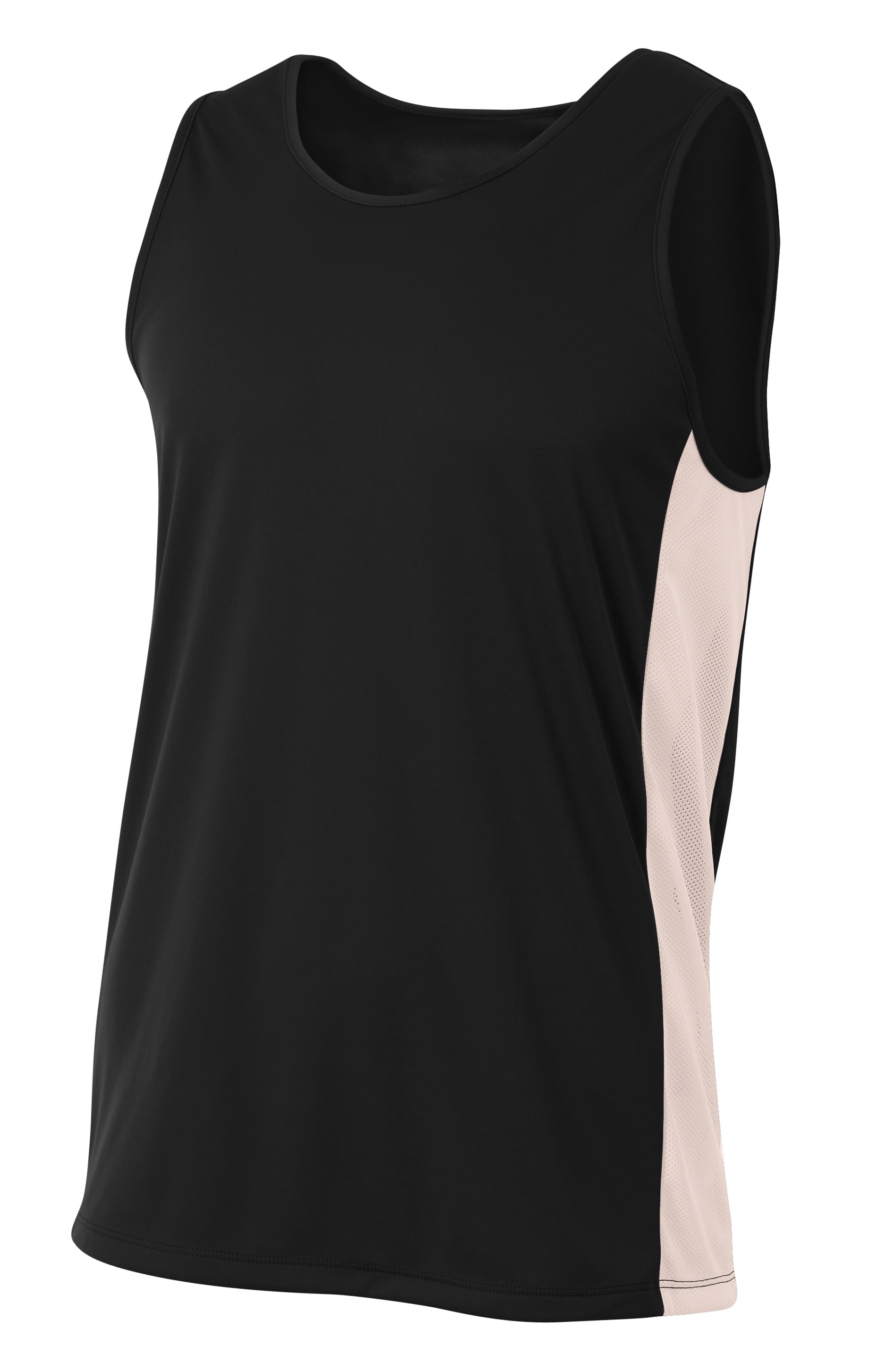 A4 Pacer Singlet — BLACK/WHITE
