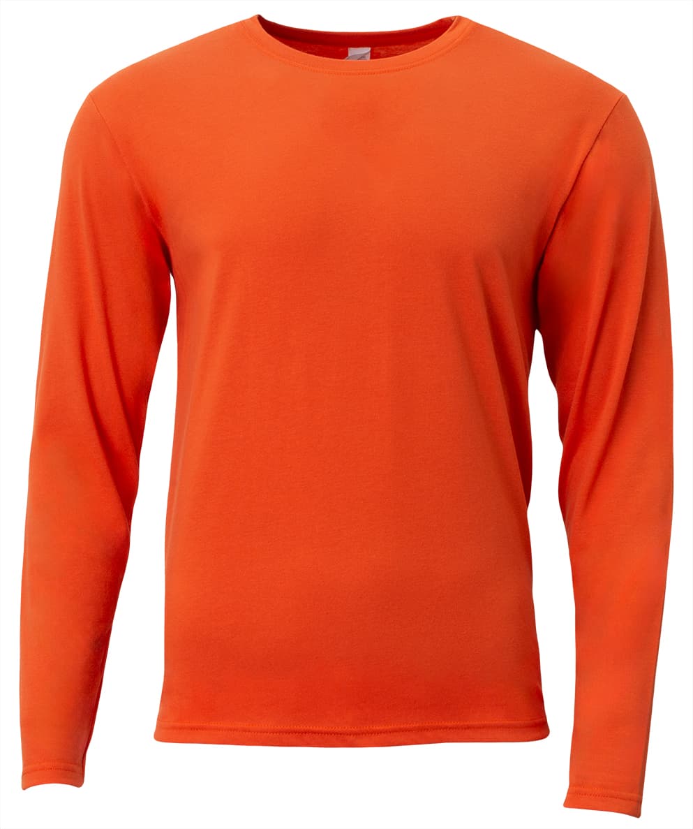A4 Softek Long Sleeve Tee — ATHLETIC ORANGE