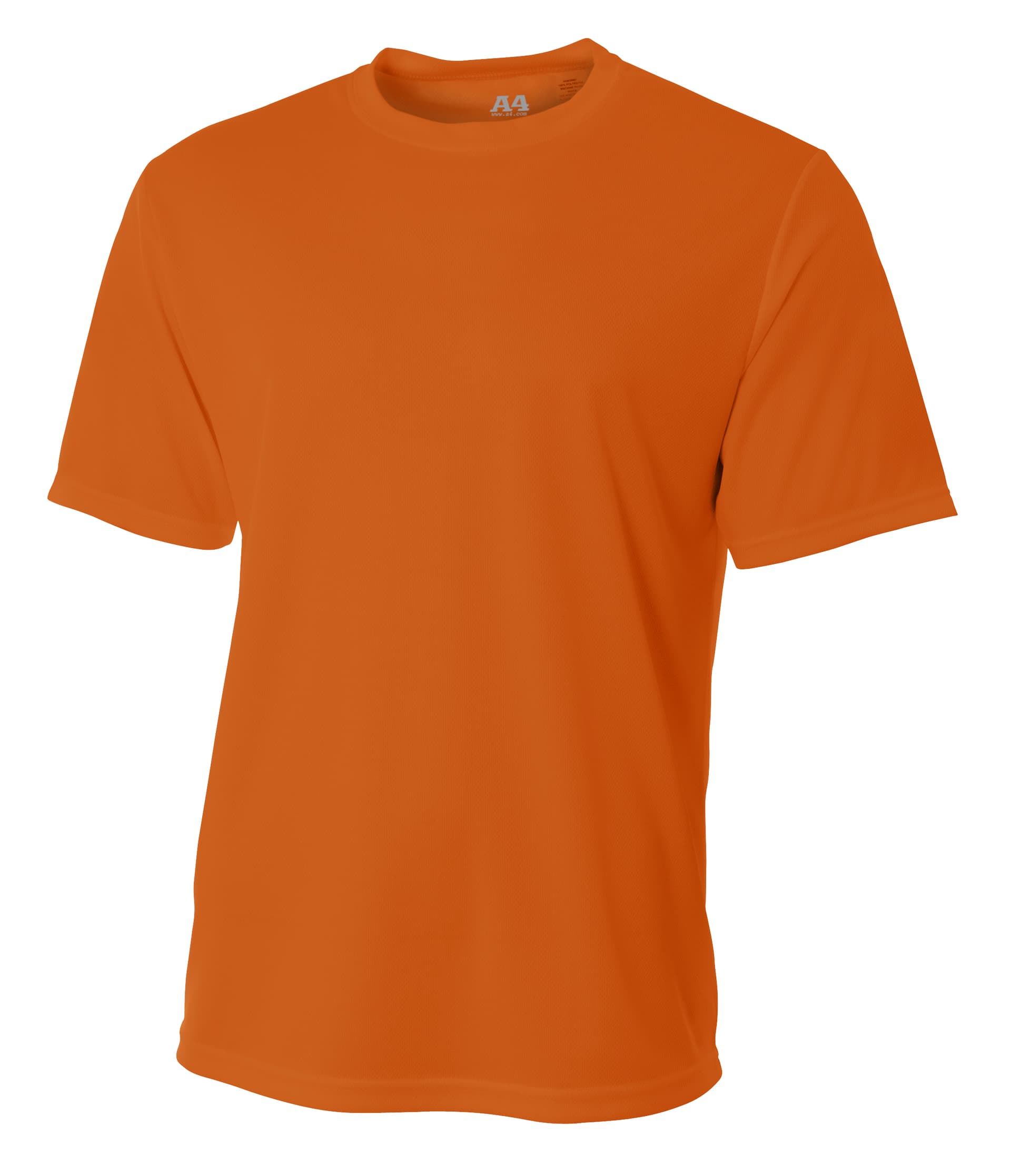 A4 Short Sleeve Birds-Eye Mesh Crew — ATHLETIC ORANGE