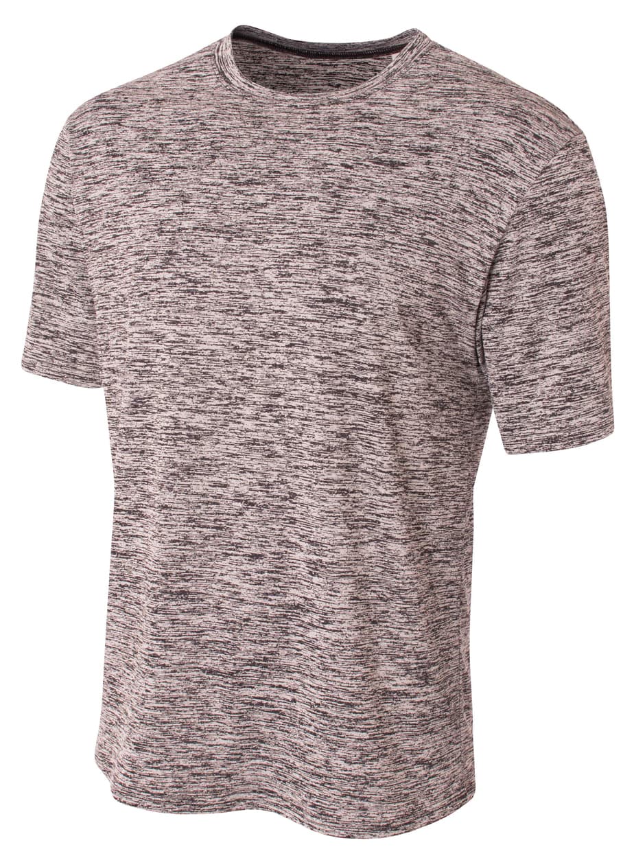 A4 Space Dye Tech Tee — BLACK