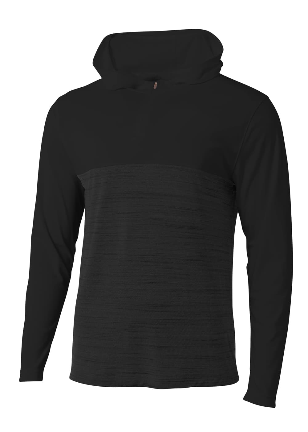 A4 Slate Quarter Zip Hoodie — BLACK