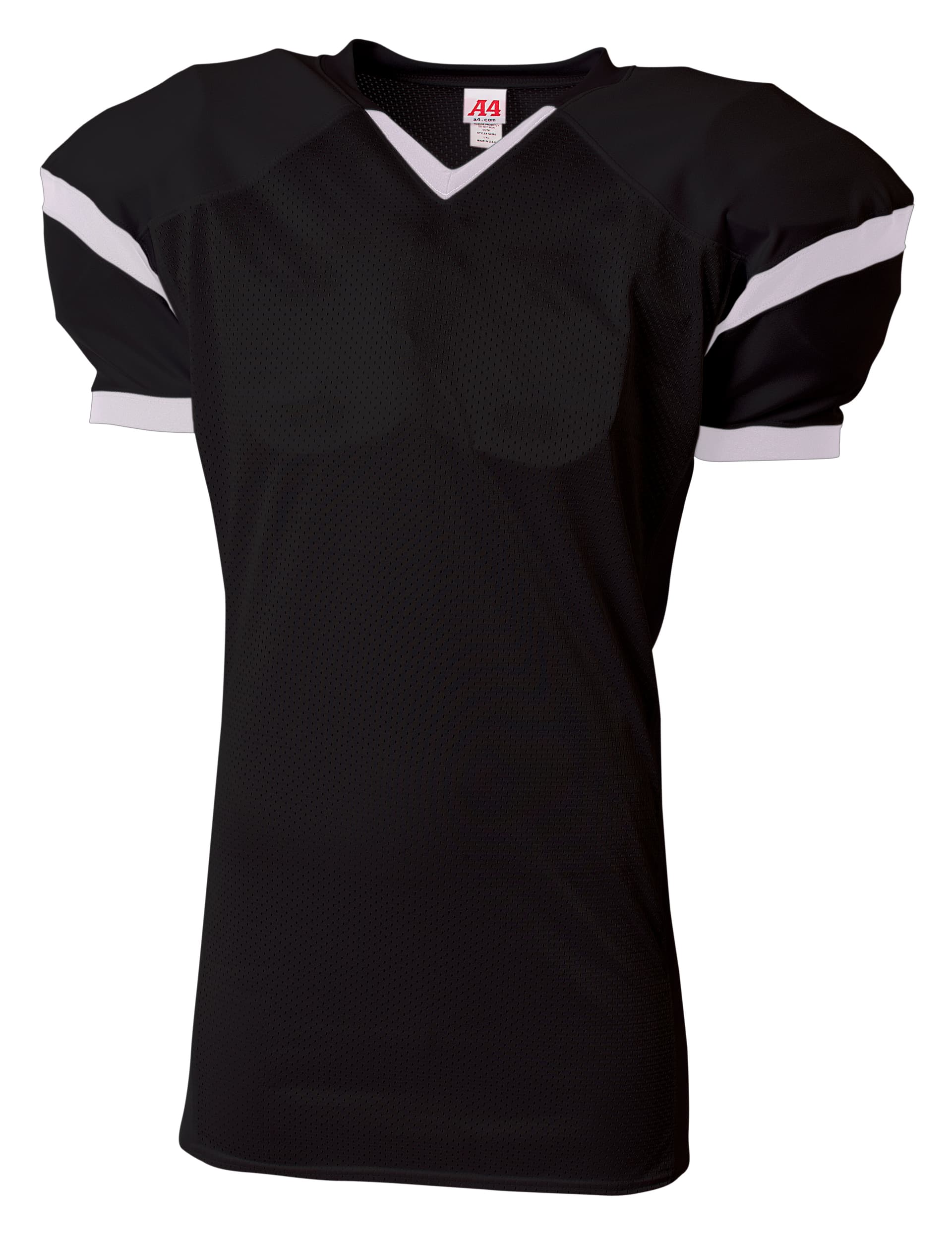 A4 Rollout Football Jersey — BLACK/WHITE