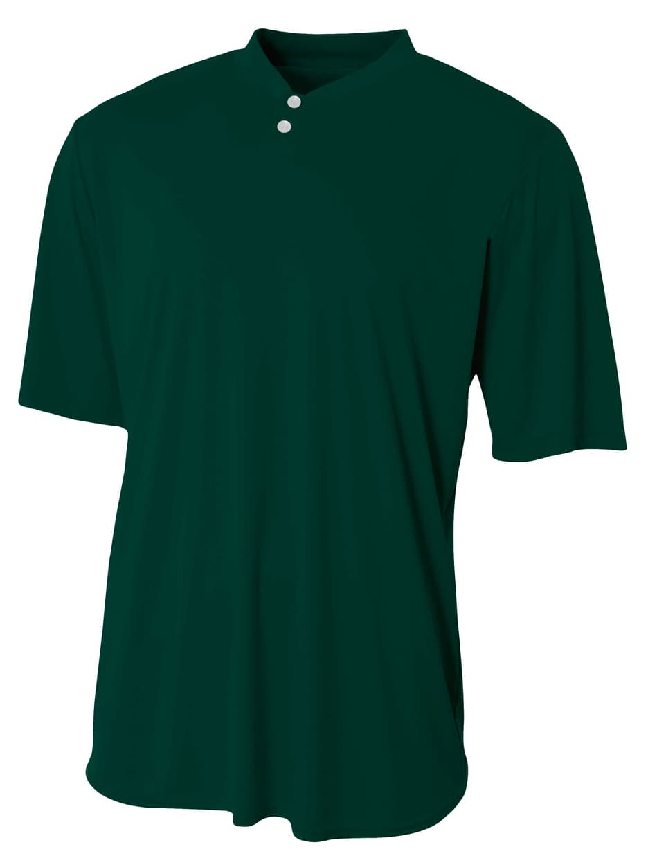 A4 Tek 2-Button Henley — FOREST