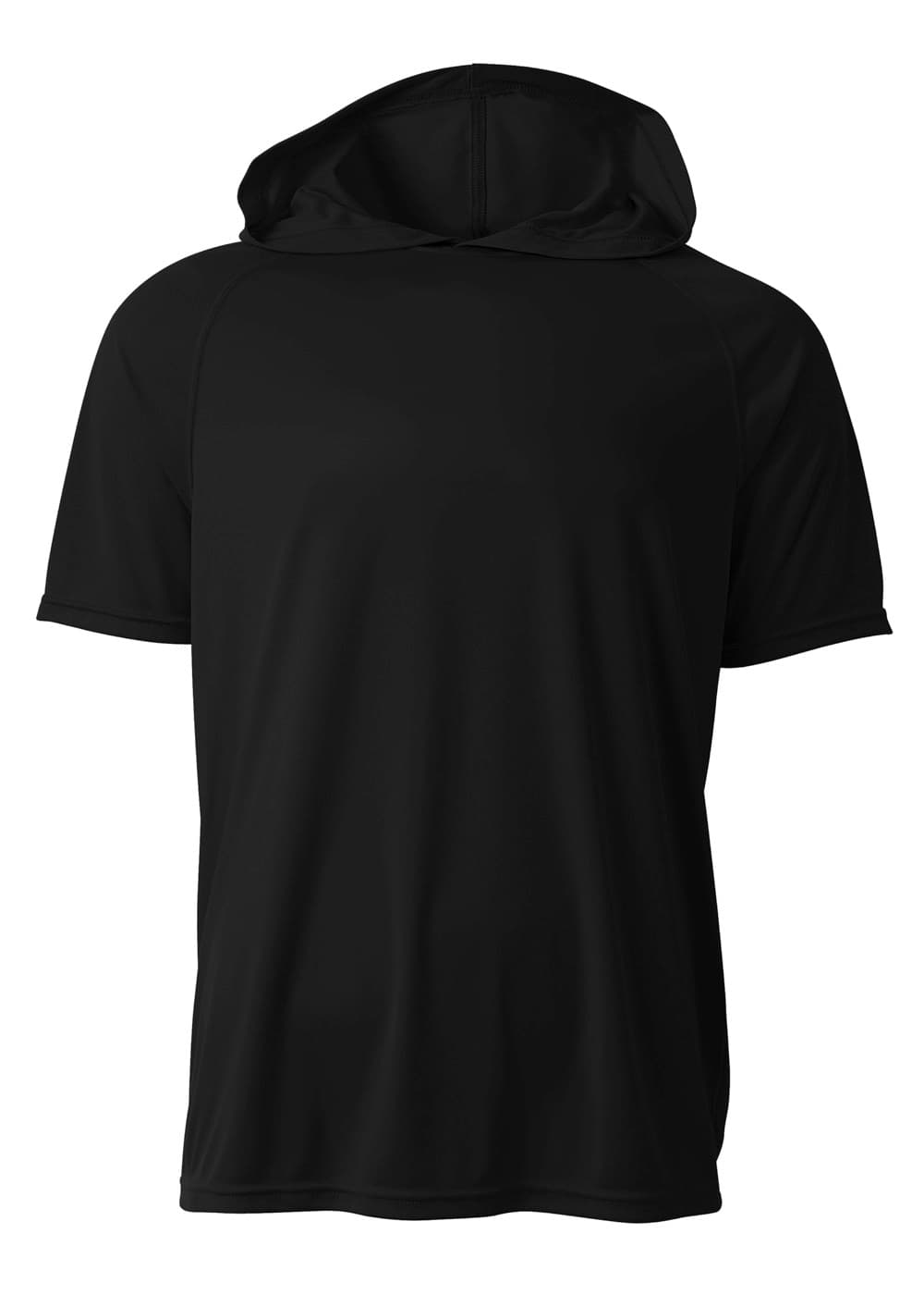 A4 Short Sleeve Hooded Tee — BLACK