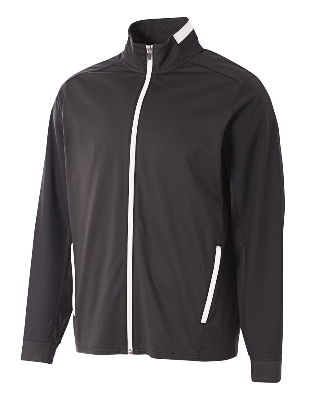 A4 Youth League Full Zip Warm Up Jacket — BLACK/WHITE