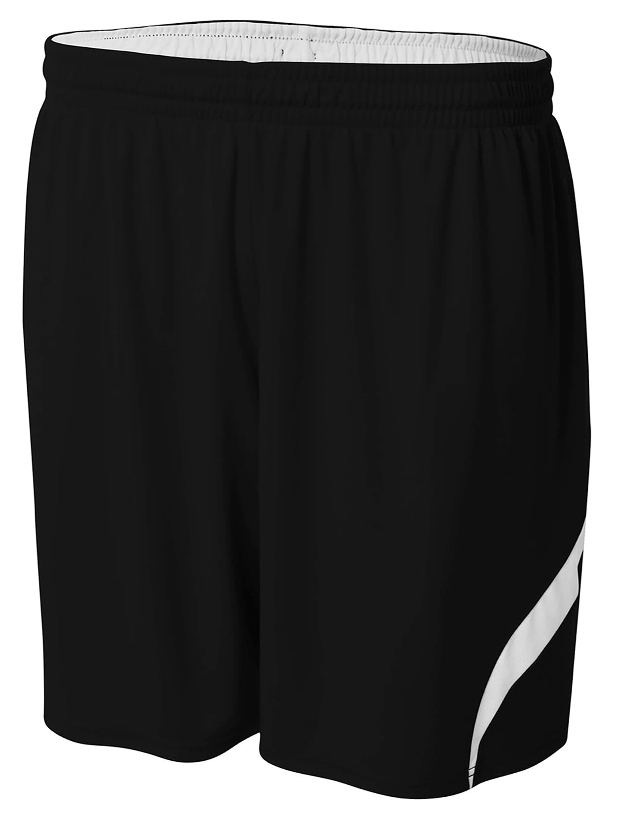 A4 6" Youth Double Double Rweversible Short — BLACK/WHITE