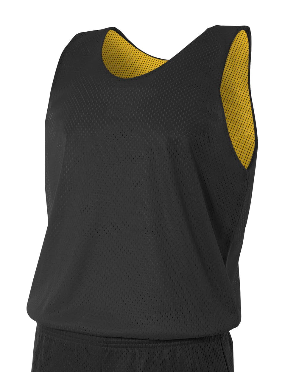 A4 Reversible Mesh Tank — BLACK/GOLD
