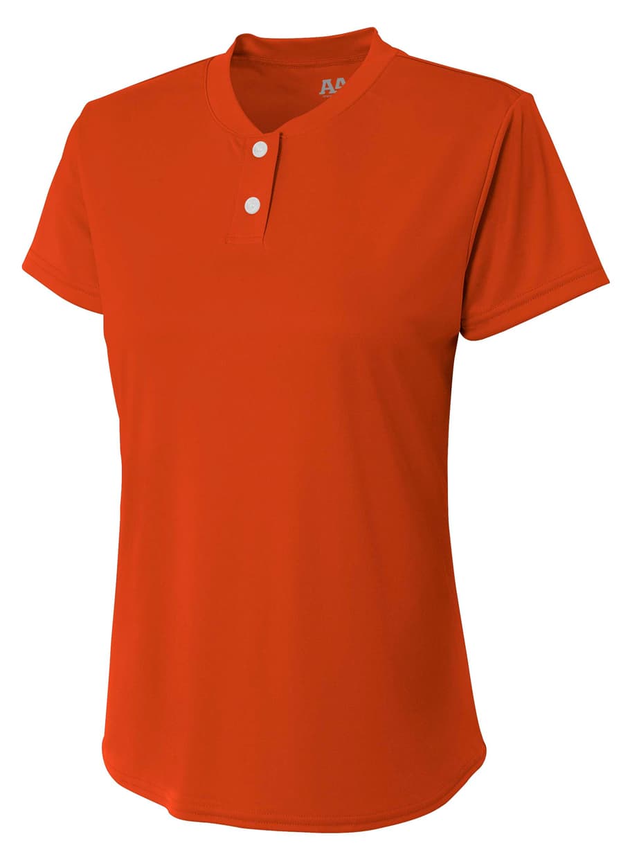 A4 Tek 2-Button Henley — ATHLETIC ORANGE