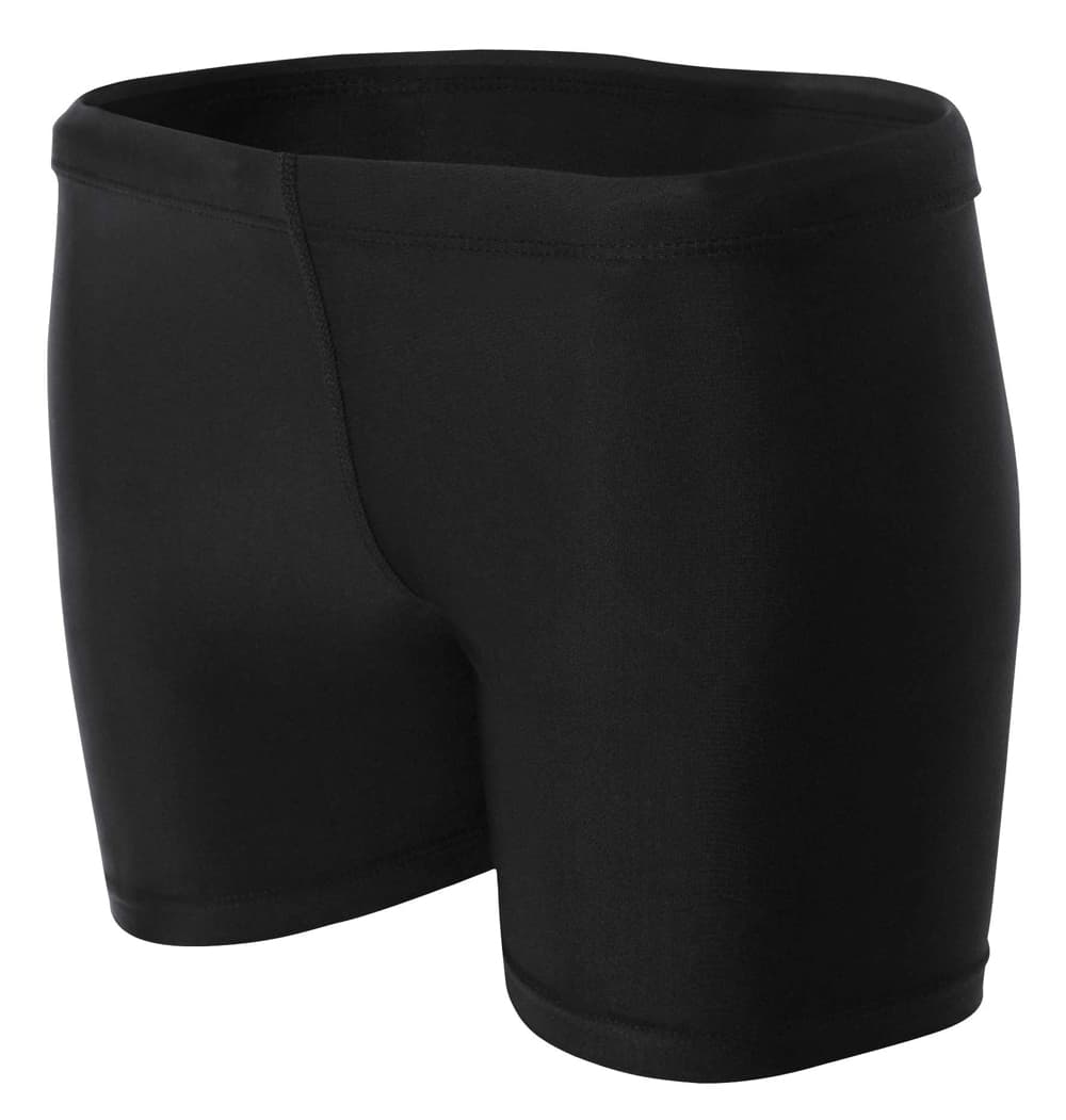 A4 4" Compression Short — BLACK