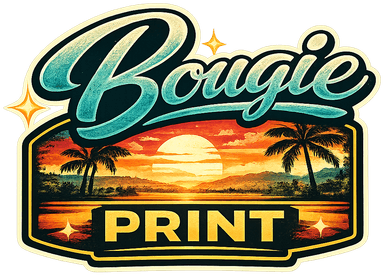 Bougie Print sunset badge
