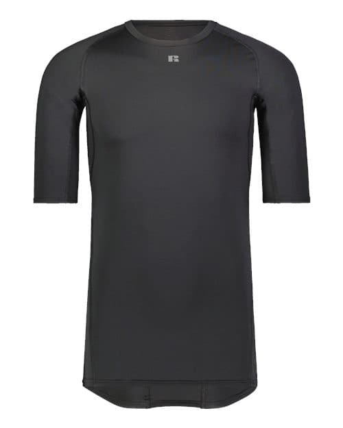 Unisex CoolCore® Half Sleeve Compression Shirt — Black