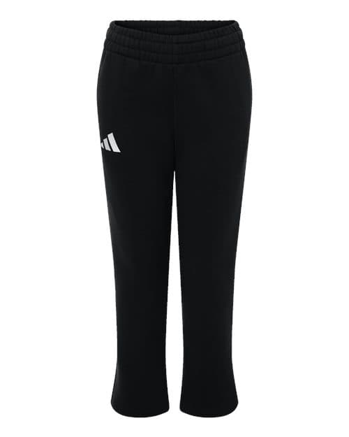 Youth Fleece Sweatpants — Black/ White