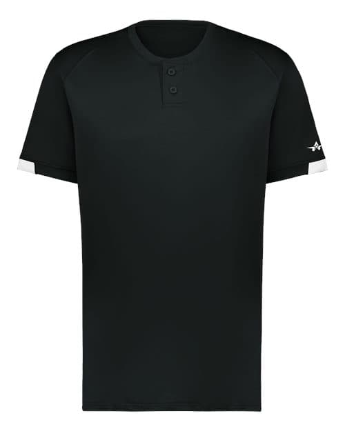 Unisex On The Rise Two Button Jersey — Black/ White