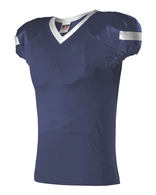 Youth Pro Flex Cut Belt Length Football Jersey — Navy/ White