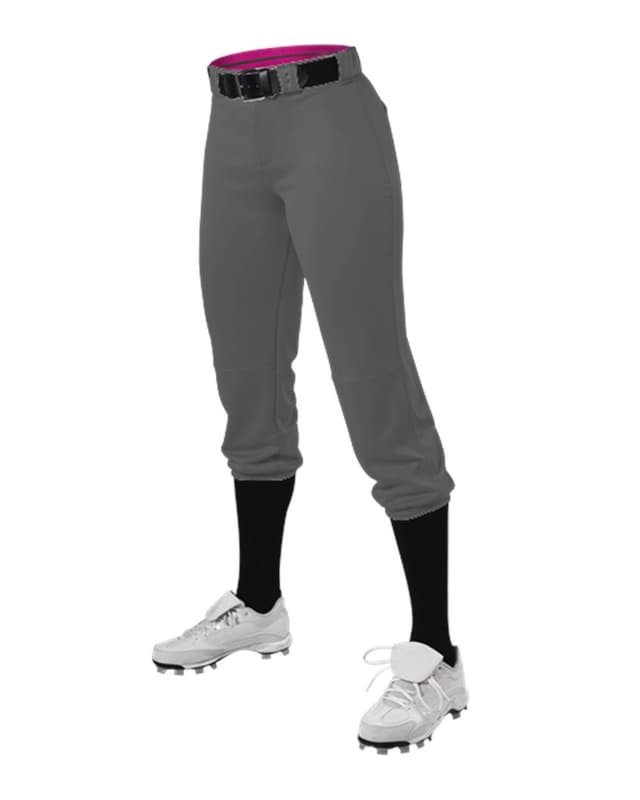 Girls' Premium Fastpitch Softball Pants with Belt Loops