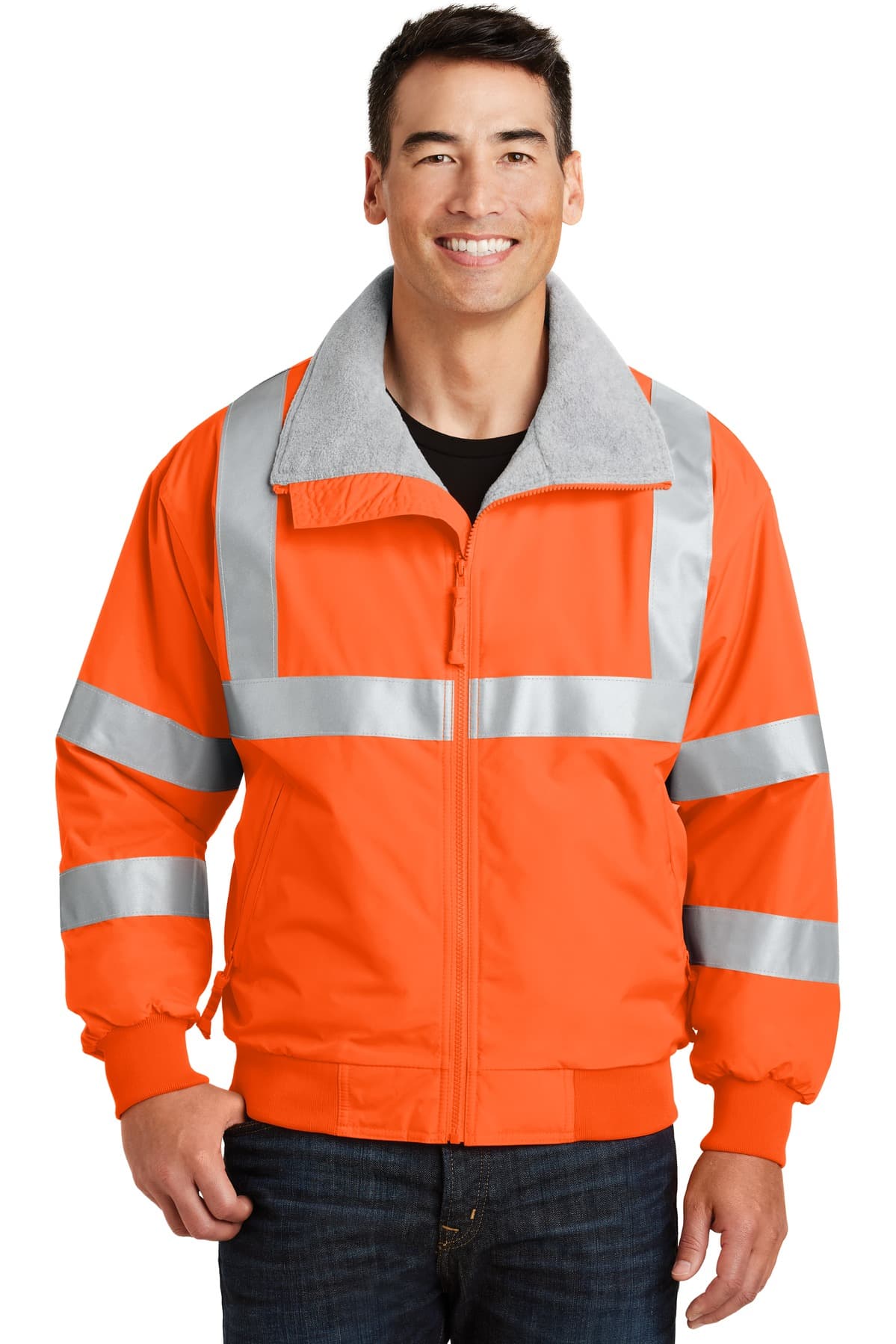 Port Authority ® Enhanced Visibility Challenger Jacket with Reflective Taping — Safety Orange/ Reflective