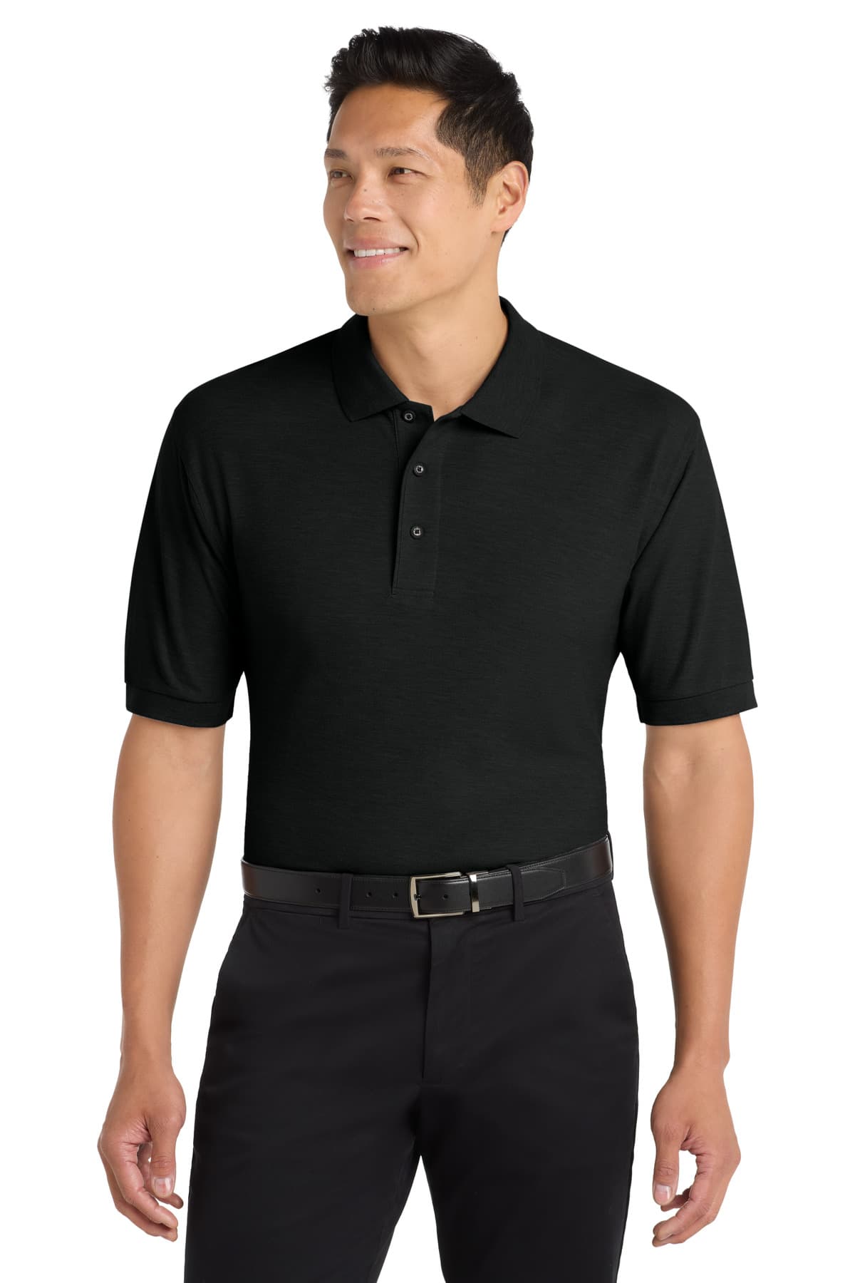 Port Authority ® Extended Size Silk Touch Polo — Black