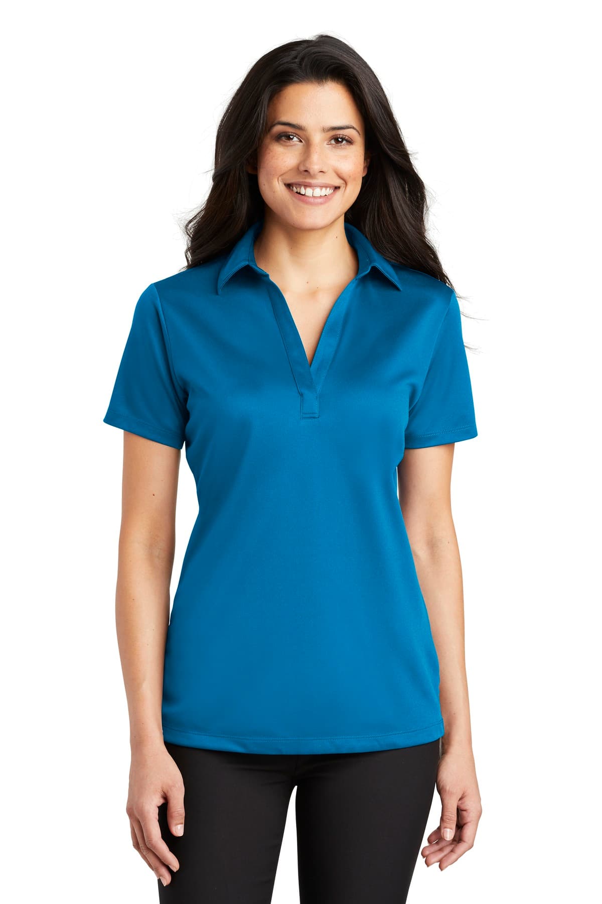 Port Authority ® Women's Silk Touch Performance Polo — Brilliant Blue